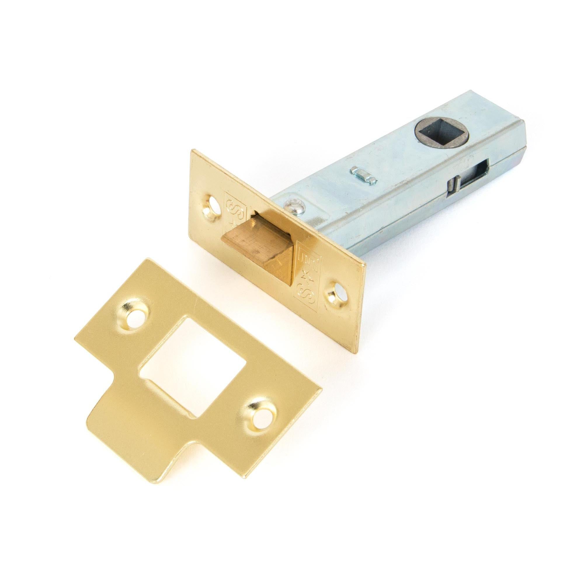 Electro Brassed 3" Tubular Mortice Latch | From The Anvil - Latches - From The Anvil - Yester Home