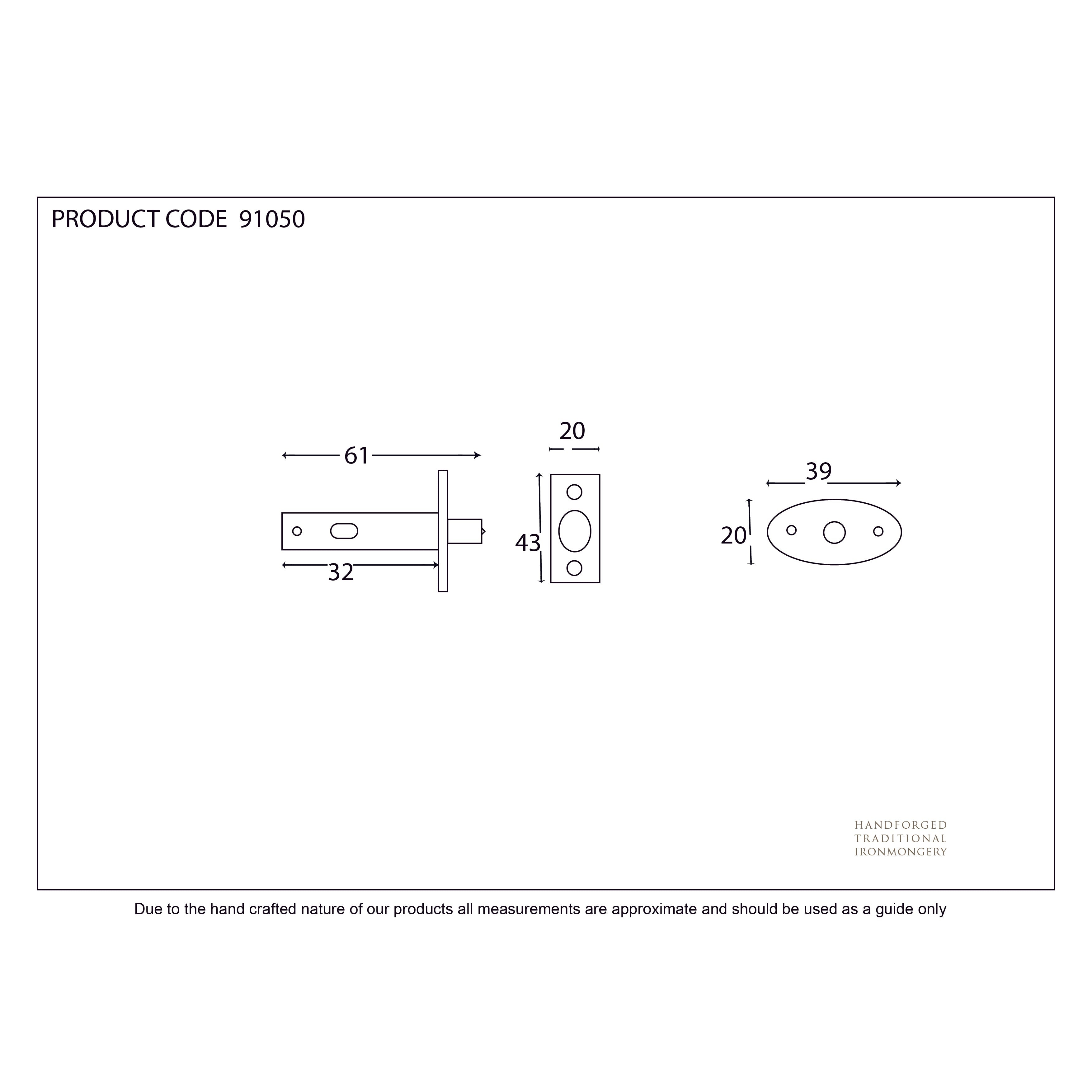 Electro Brassed Security Door Bolt | From The Anvil-Bolts-Yester Home