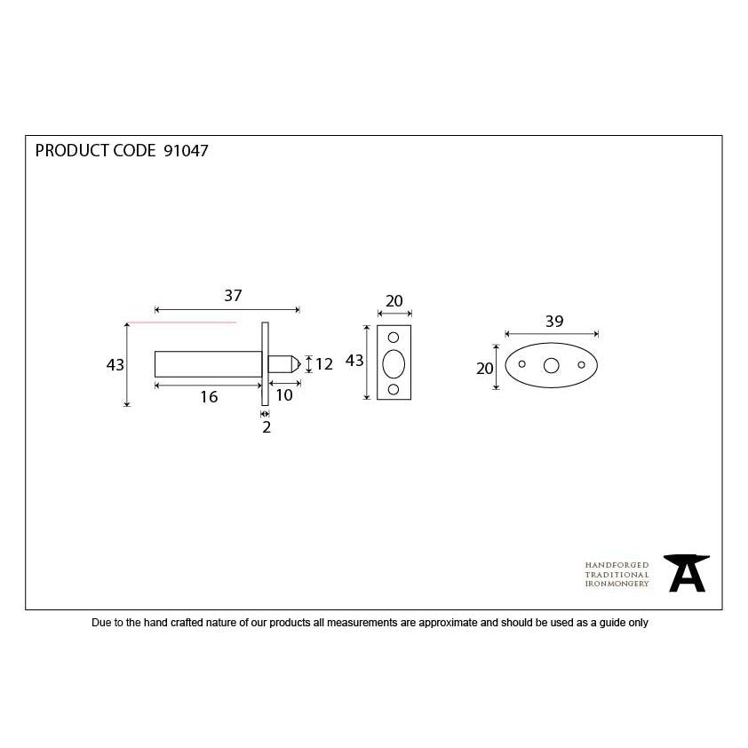 Electro Brassed Security Window Bolt | From The Anvil-Bolts-Yester Home