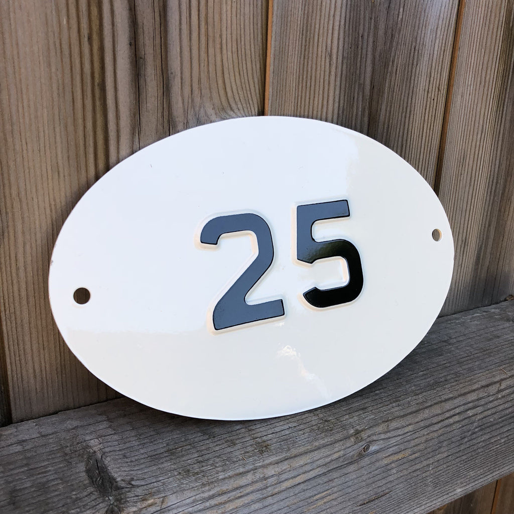 Enamel House Number Sign-House Number Signs-Yester Home