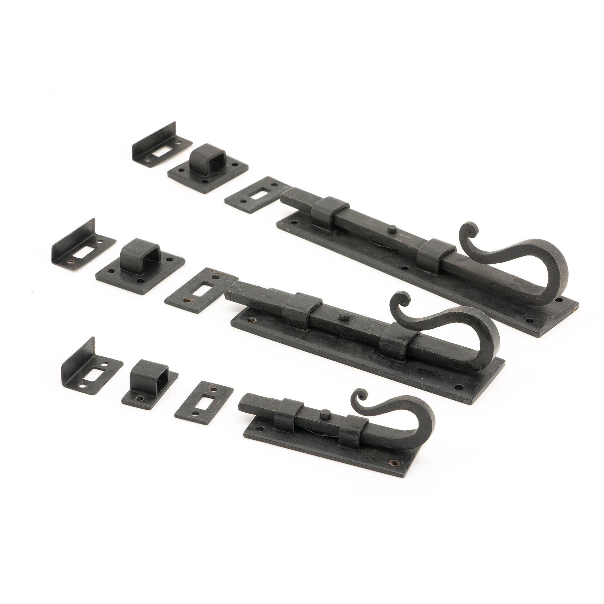 External Beeswax 6" Shepherd's Crook Universal Bolt | From The Anvil - Bolts - From The Anvil - Yester Home