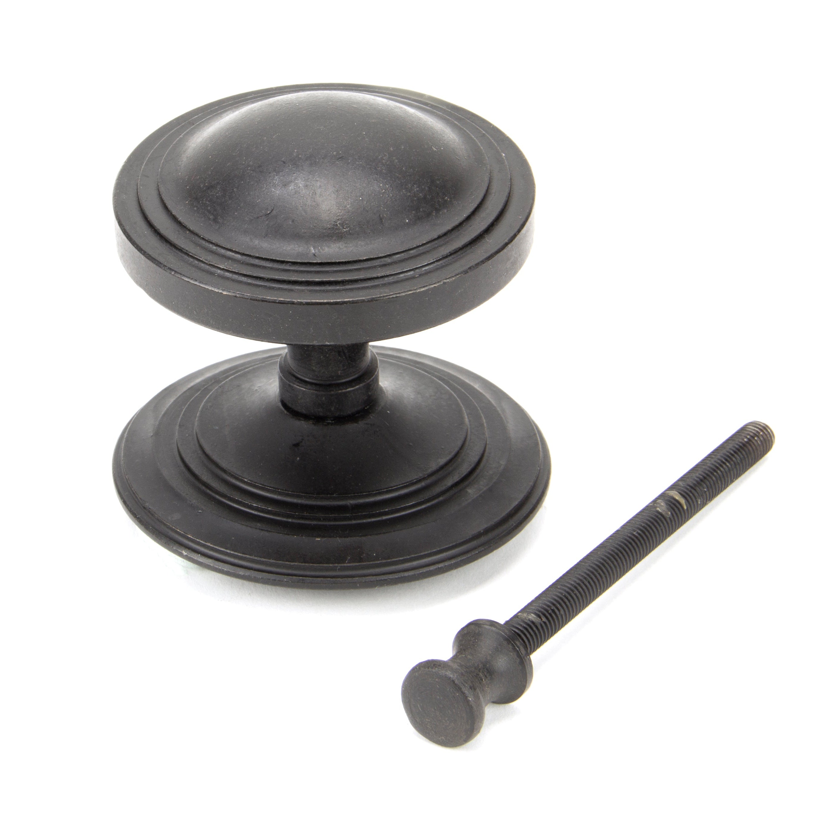 External Beeswax Art Deco Centre Door Knob | From The Anvil-Centre Door Knobs-Yester Home
