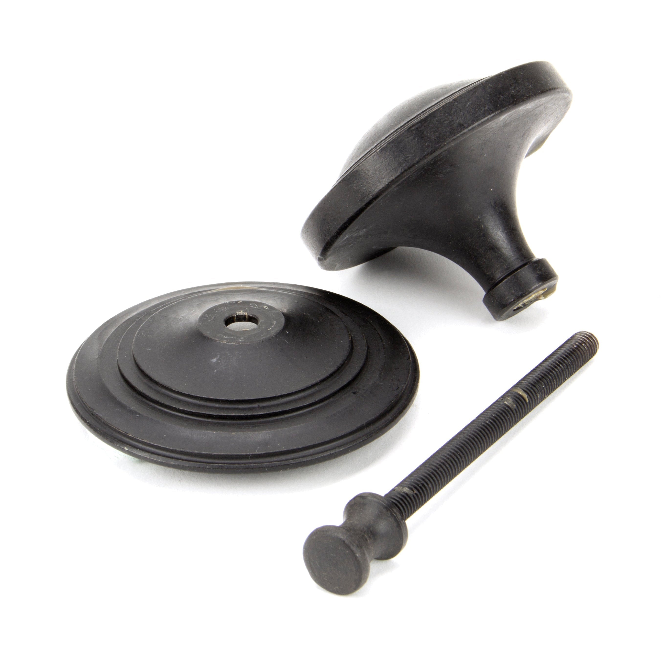 External Beeswax Art Deco Centre Door Knob | From The Anvil-Centre Door Knobs-Yester Home