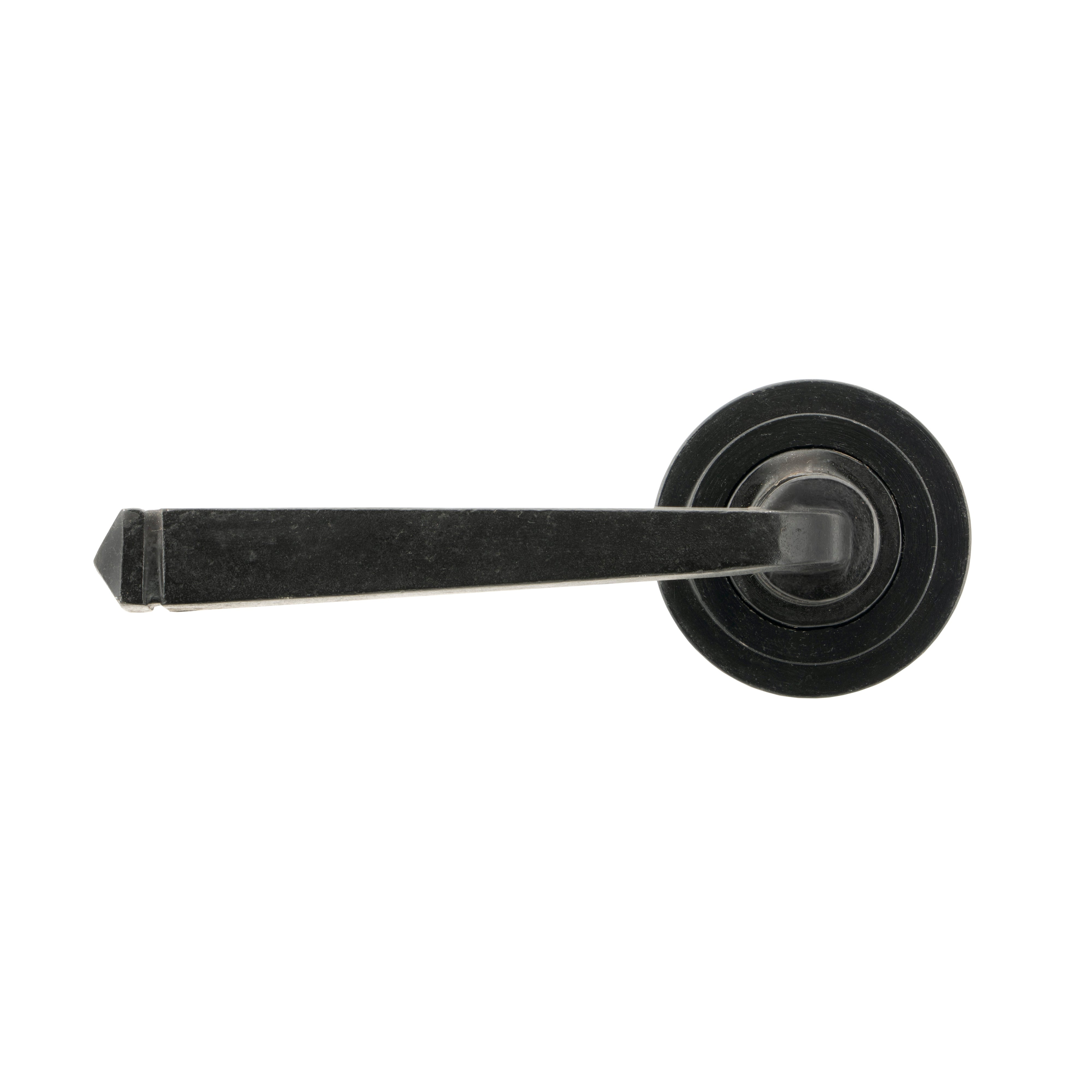 External Beeswax Avon Round Lever on Rose Set (Art Deco) | From The Anvil-Concealed-Yester Home