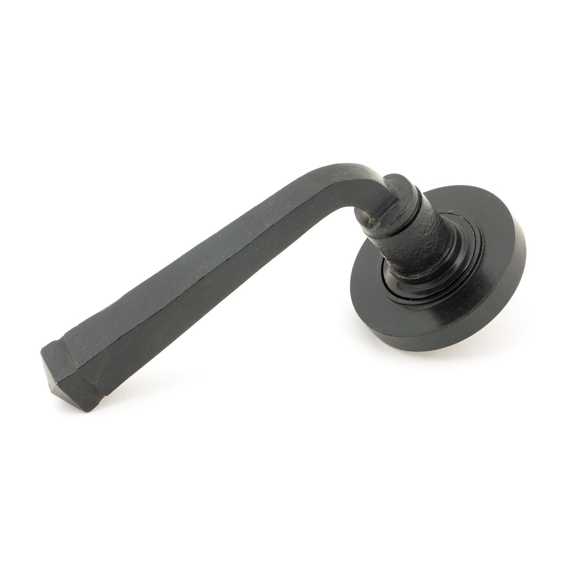 External Beeswax Avon Round Lever on Rose Set (Plain) - Unsprung | From The Anvil - Concealed - From The Anvil - Yester Home