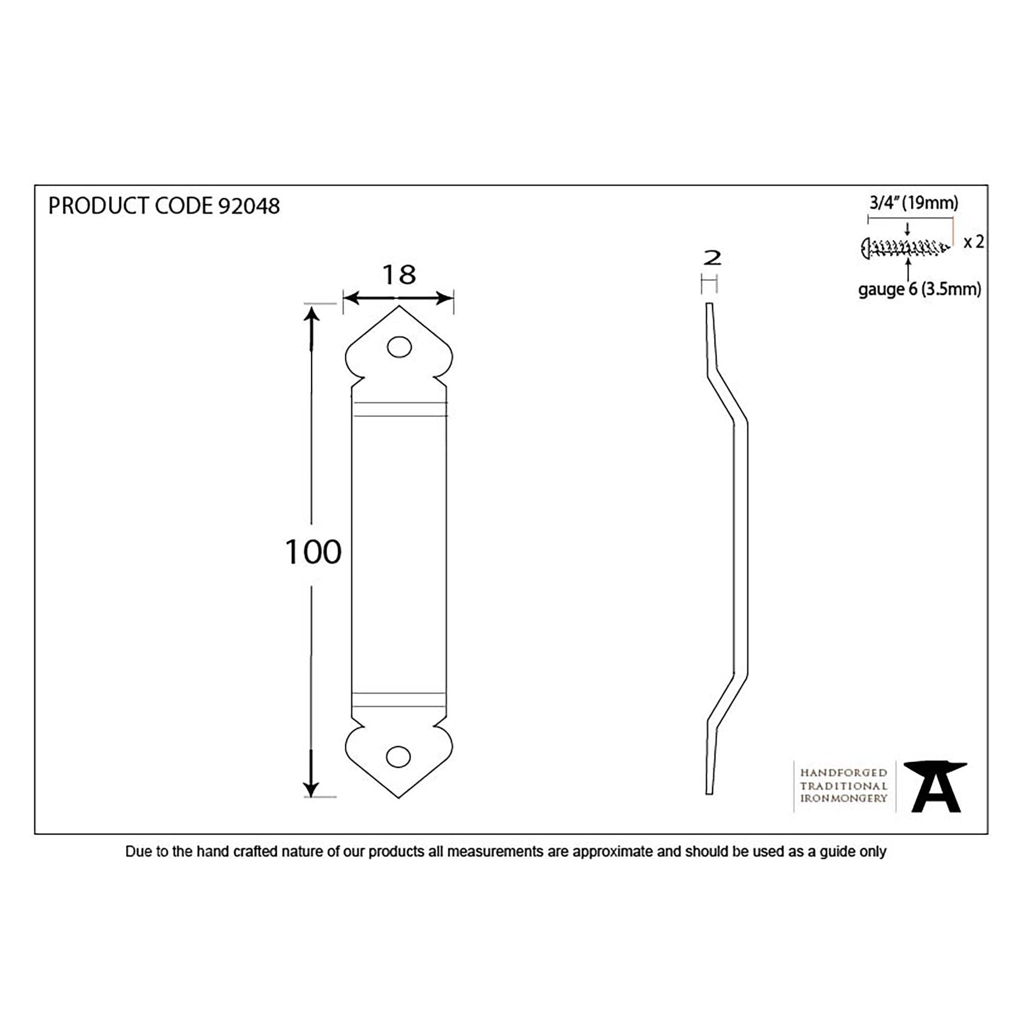 External Beeswax Gothic Screw on Staple | From The Anvil - Staple Pins & Plates - From The Anvil - Yester Home