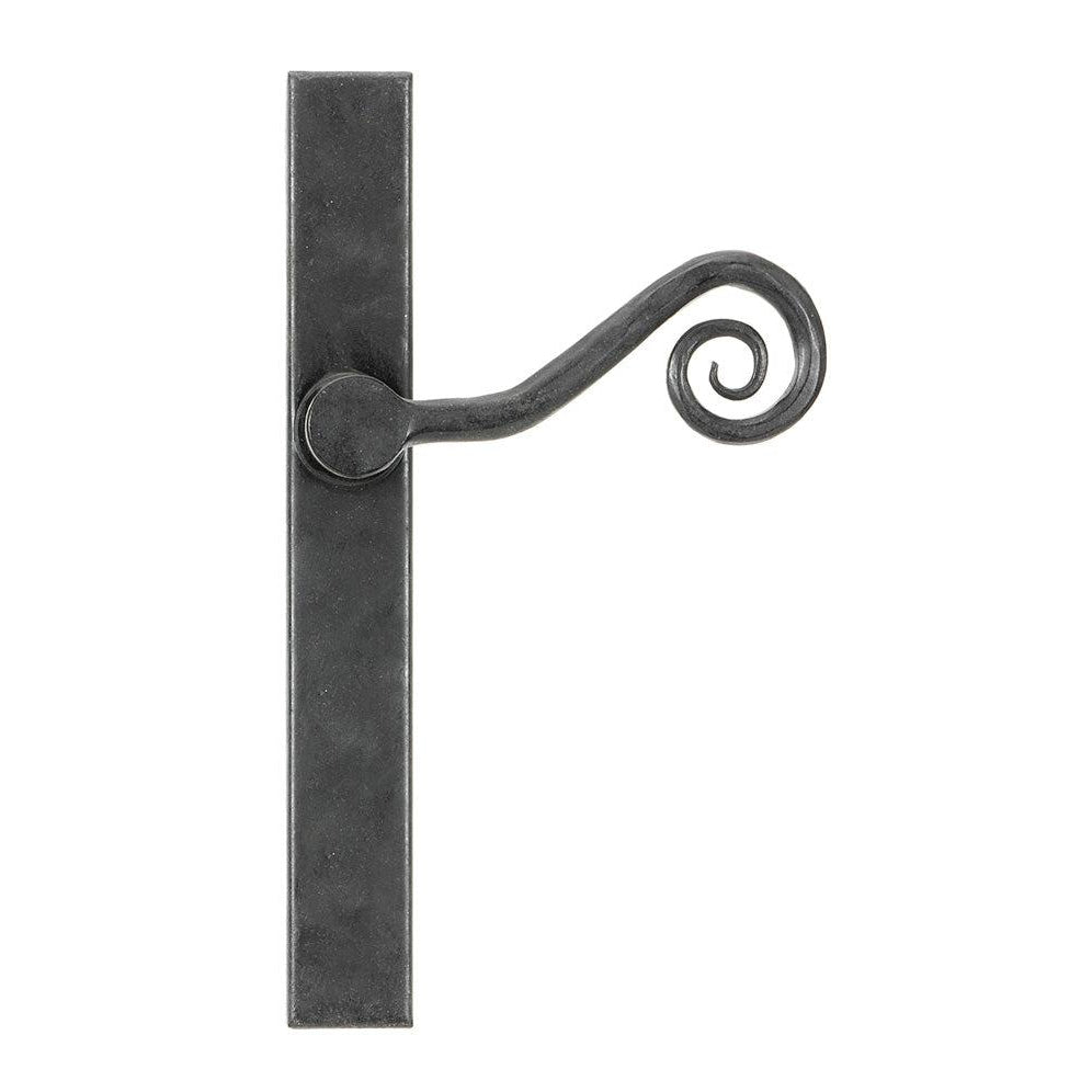 External Beeswax Monkeytail Slimline Lever Espag. Latch Set -RH | From The Anvil-Espagnolette-Yester Home