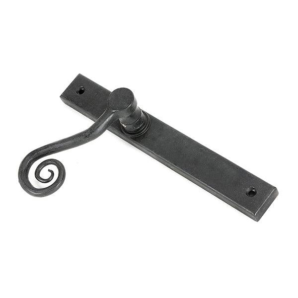 External Beeswax Monkeytail Slimline Lever Espag. Latch Set -RH | From The Anvil-Espagnolette-Yester Home