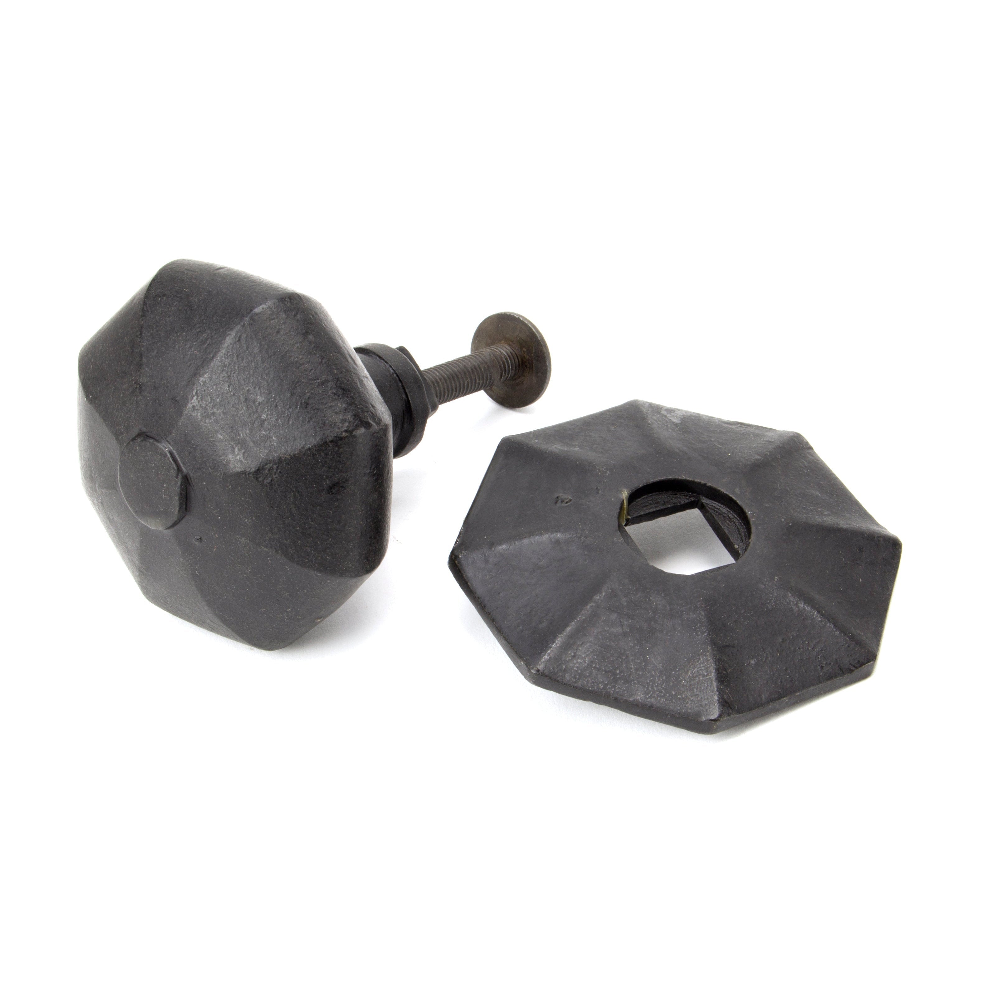 External Beeswax Octagonal Centre Door Knob | From The Anvil-Centre Door Knobs-Yester Home