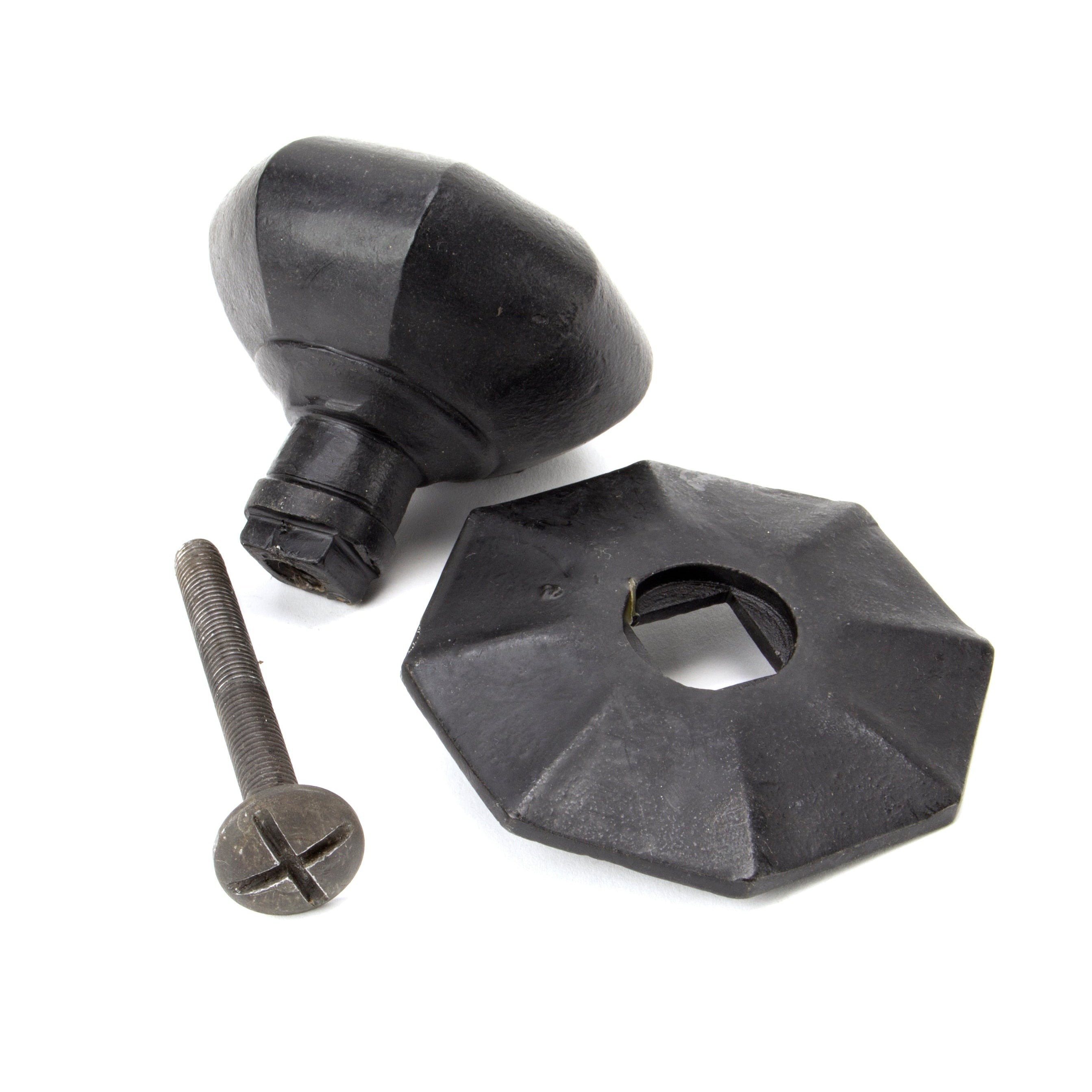 External Beeswax Octagonal Centre Door Knob | From The Anvil-Centre Door Knobs-Yester Home