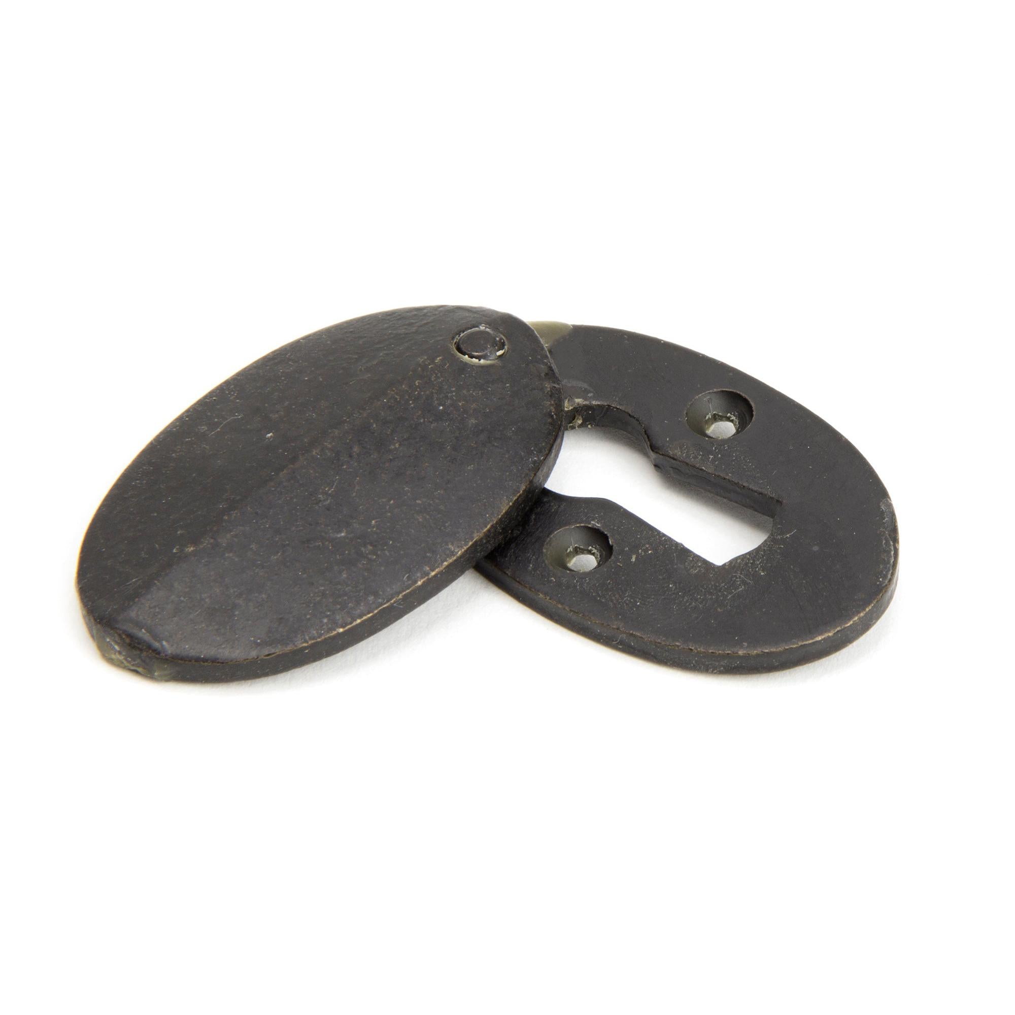 External Beeswax Oval Escutcheon & Cover | From The Anvil - Escutcheons - From The Anvil - Yester Home