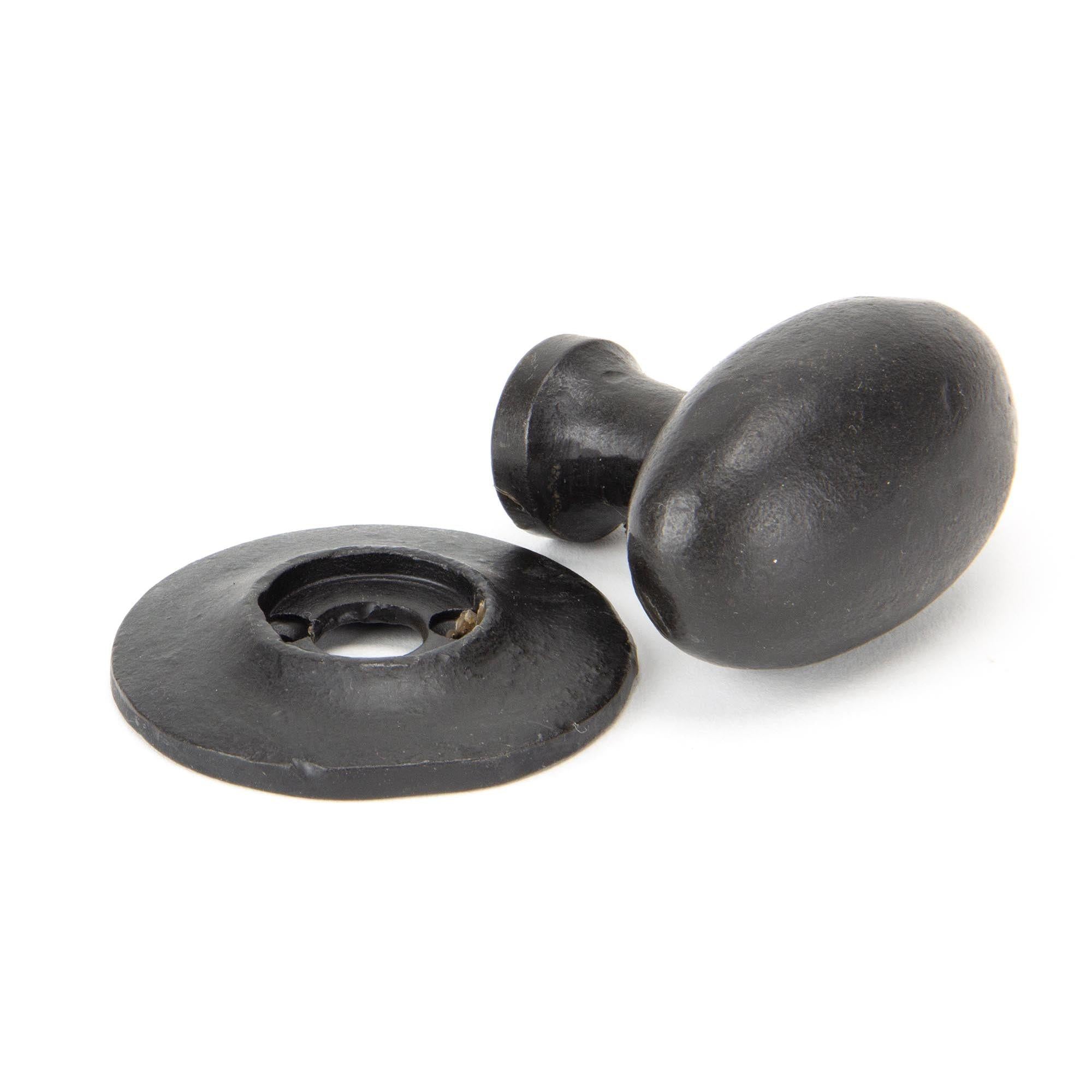 External Beeswax Oval Mortice/Rim Knob Set | From The Anvil - Mortice Knobs - From The Anvil - Yester Home