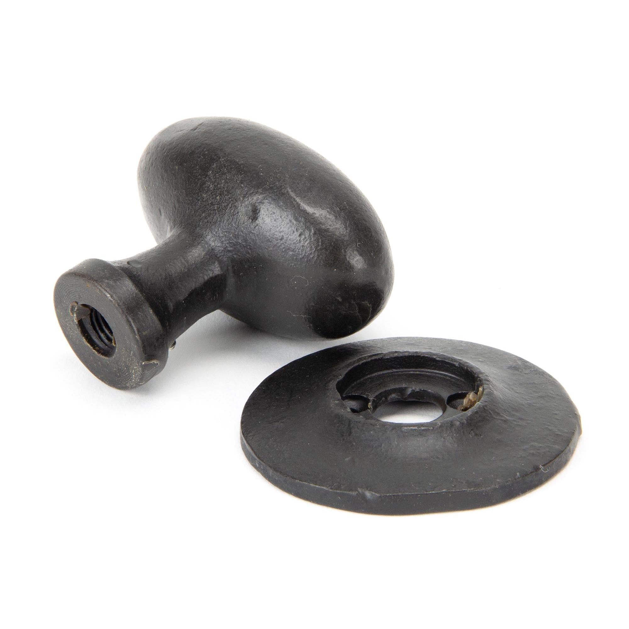 External Beeswax Oval Mortice/Rim Knob Set | From The Anvil - Mortice Knobs - From The Anvil - Yester Home