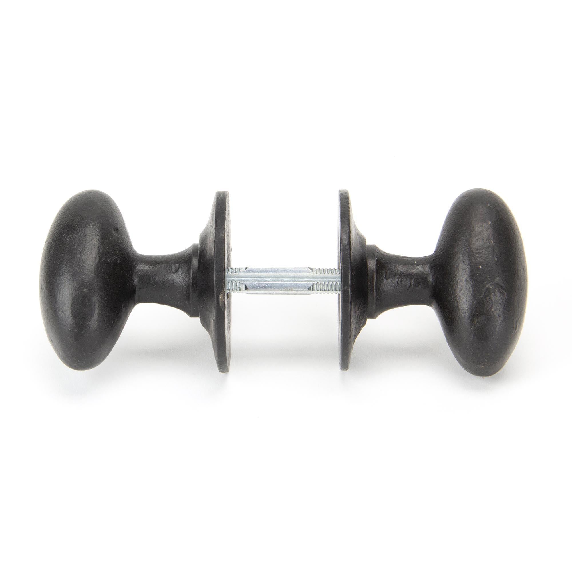 External Beeswax Oval Mortice/Rim Knob Set | From The Anvil - Mortice Knobs - From The Anvil - Yester Home