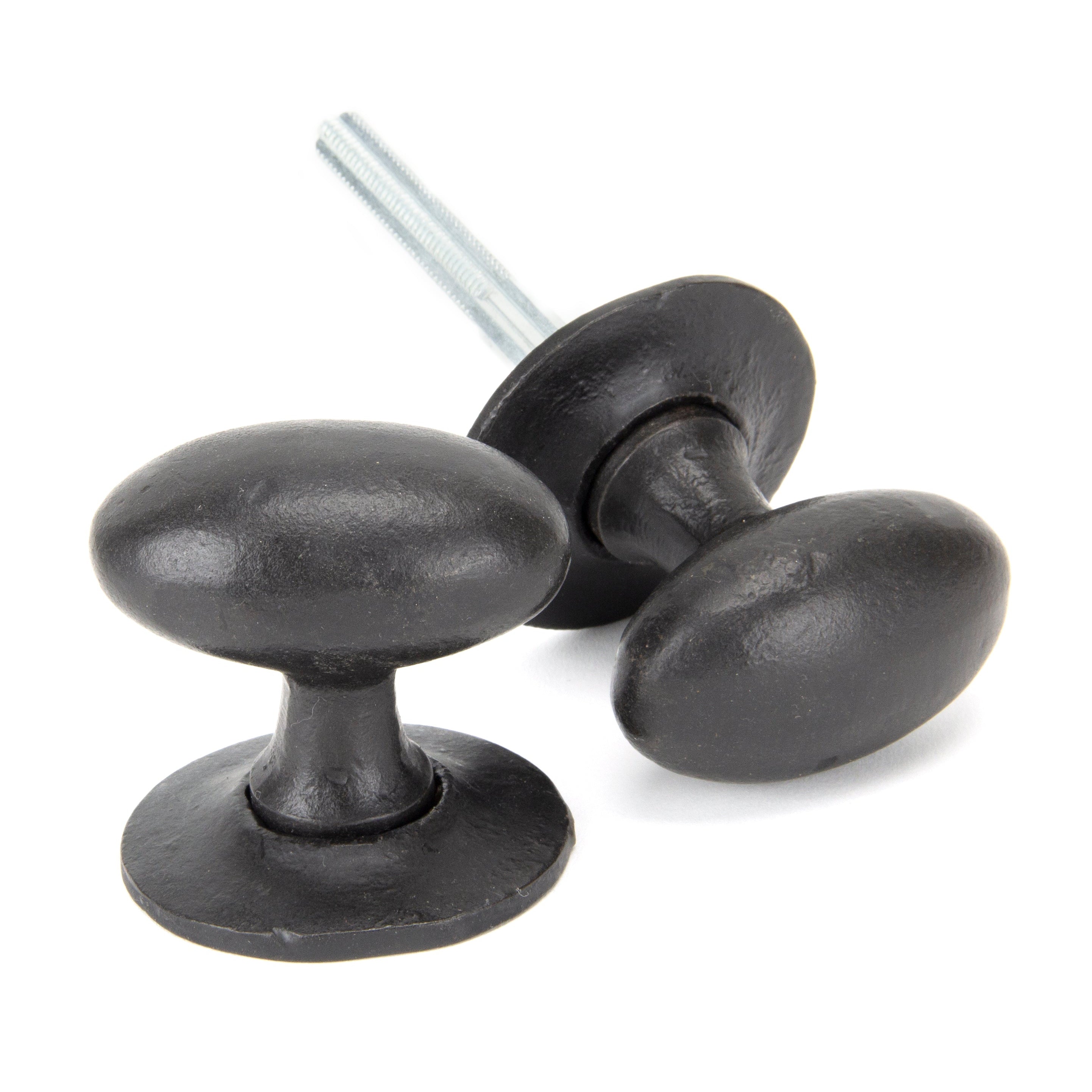 External Beeswax Oval Mortice/Rim Knob Set | From The Anvil-Mortice Knobs-Yester Home