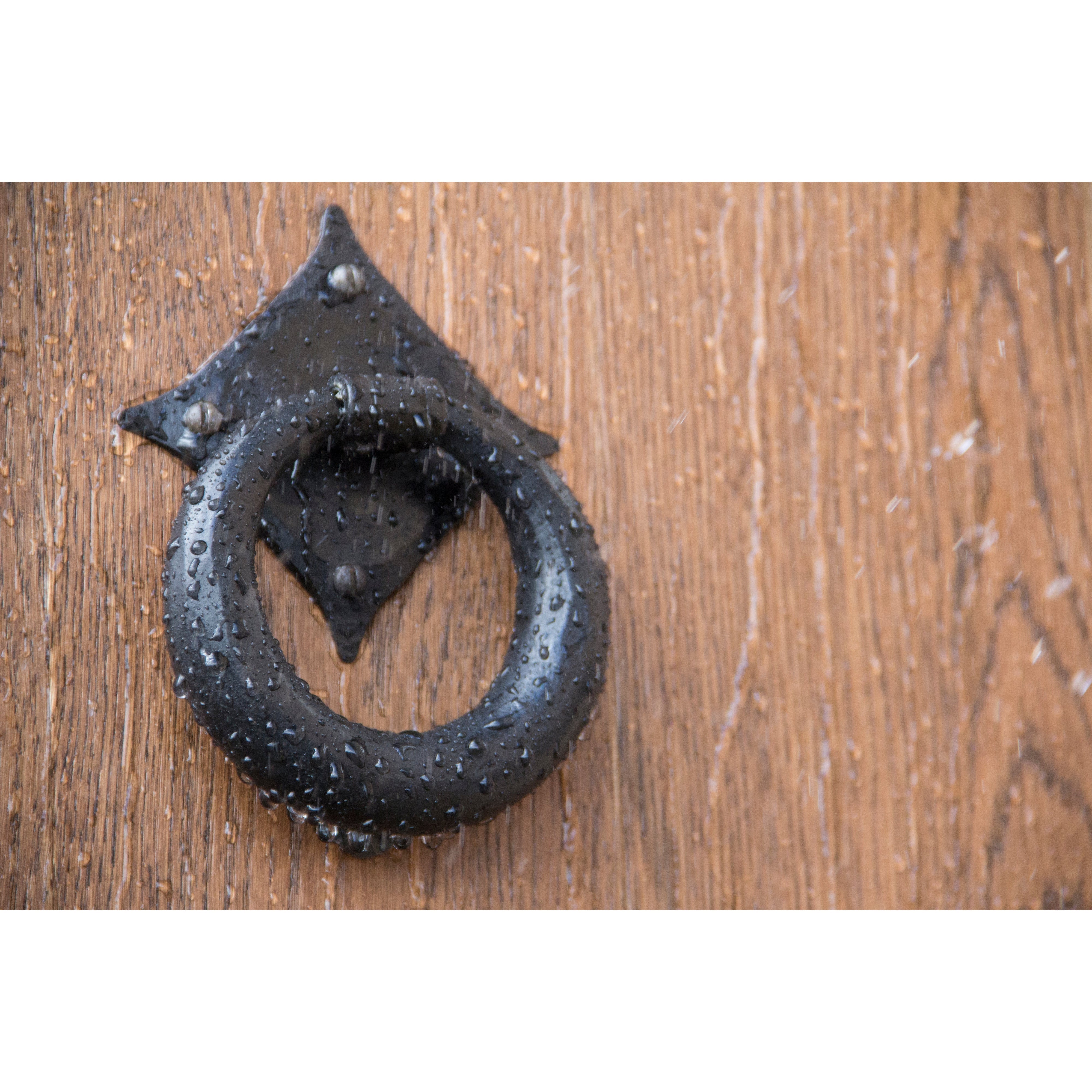 External Beeswax Ring Door Knocker | From The Anvil-Surface Fixed Door Knockers-Yester Home