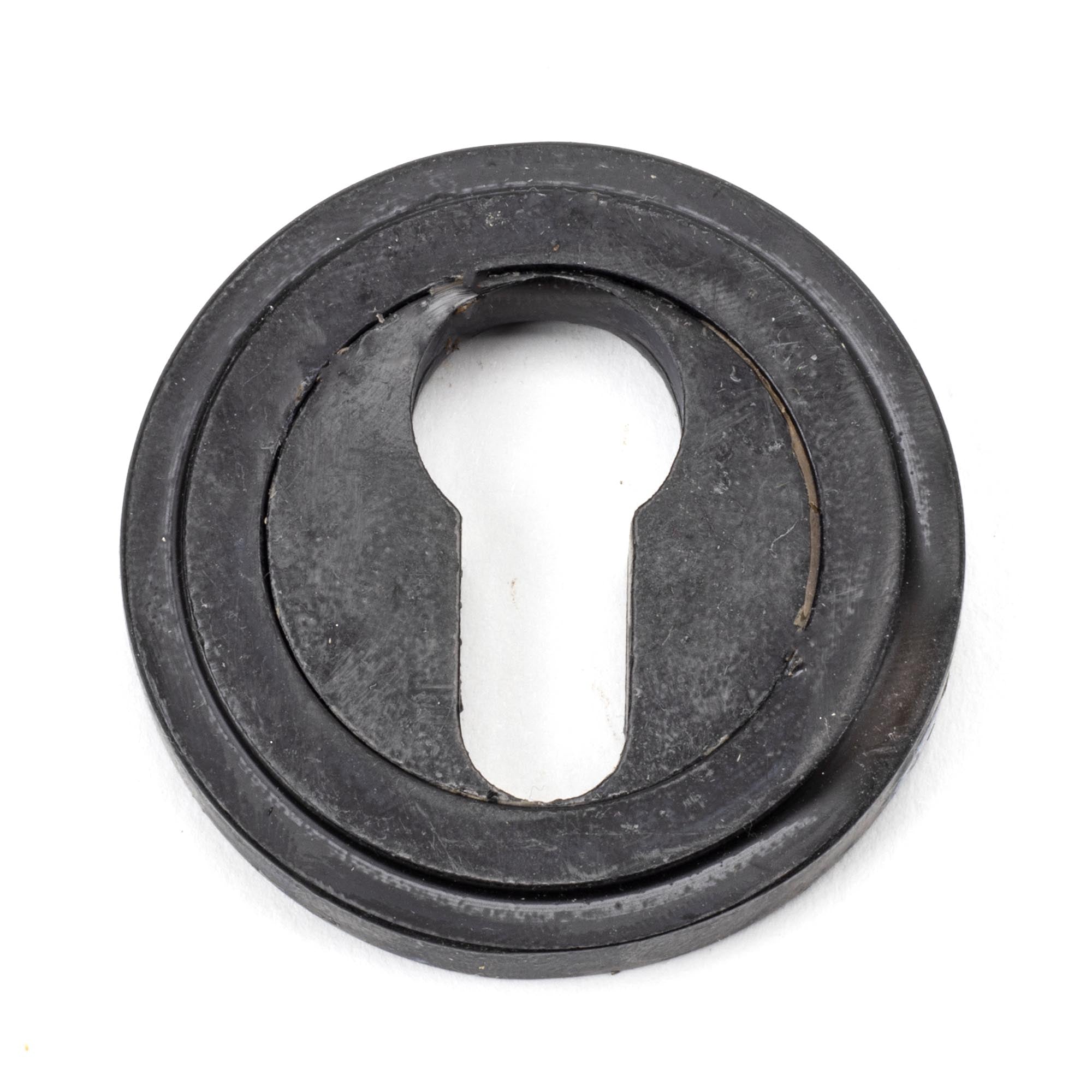 External Beeswax Round Euro Escutcheon (Art Deco) | From The Anvil - Euro Escutcheons - From The Anvil - Yester Home