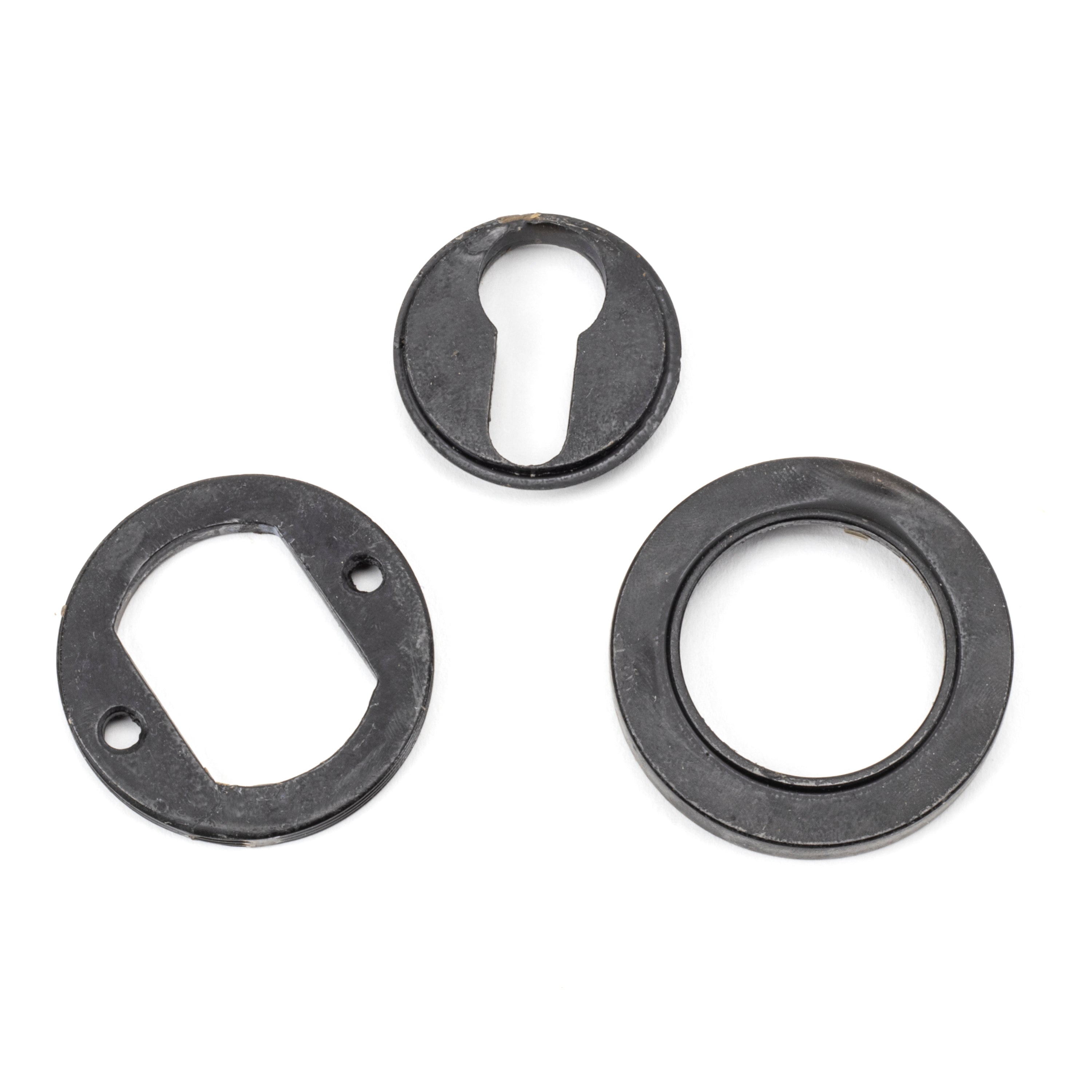 External Beeswax Round Euro Escutcheon (Plain) | From The Anvil-Euro Escutcheons-Yester Home
