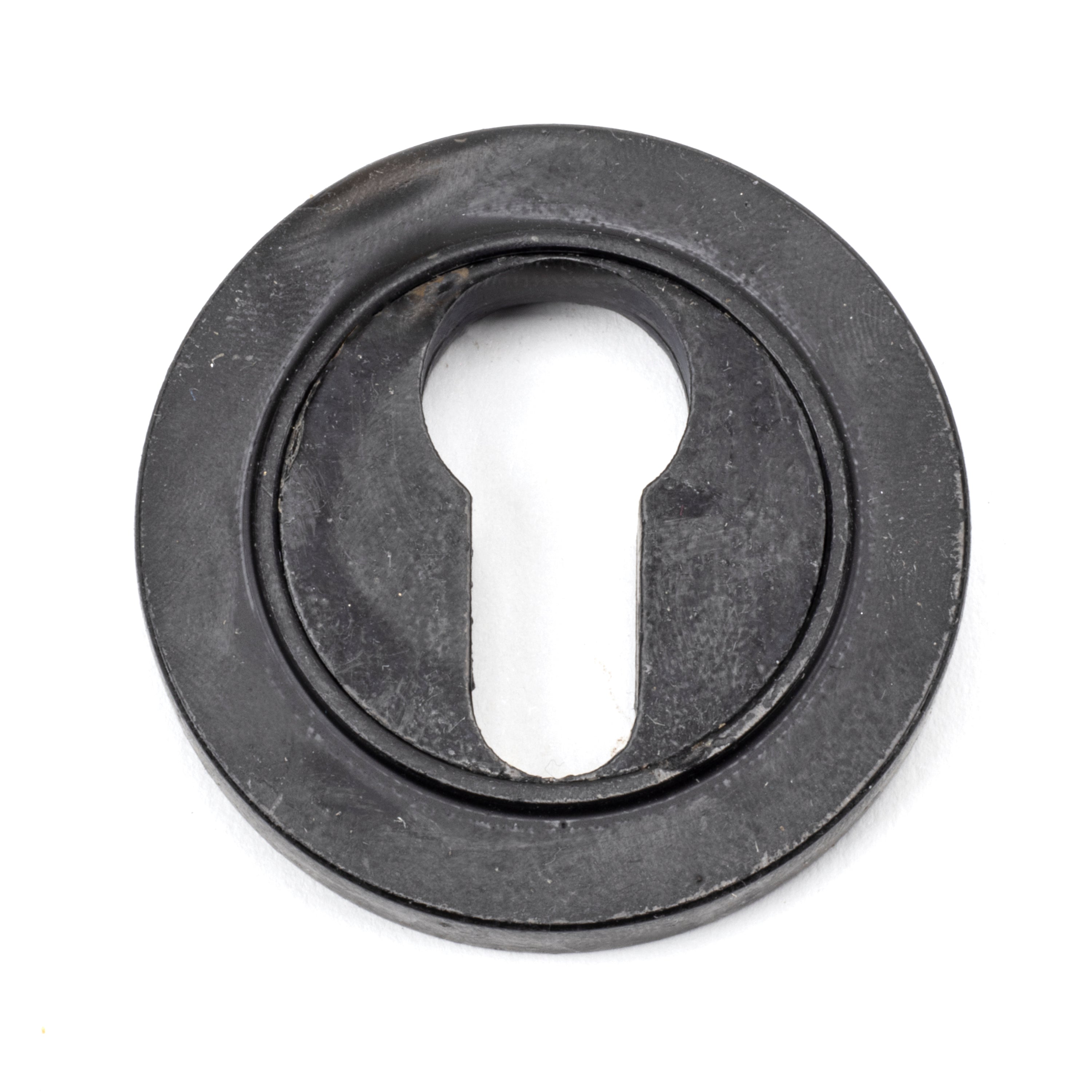 External Beeswax Round Euro Escutcheon (Plain) | From The Anvil-Euro Escutcheons-Yester Home