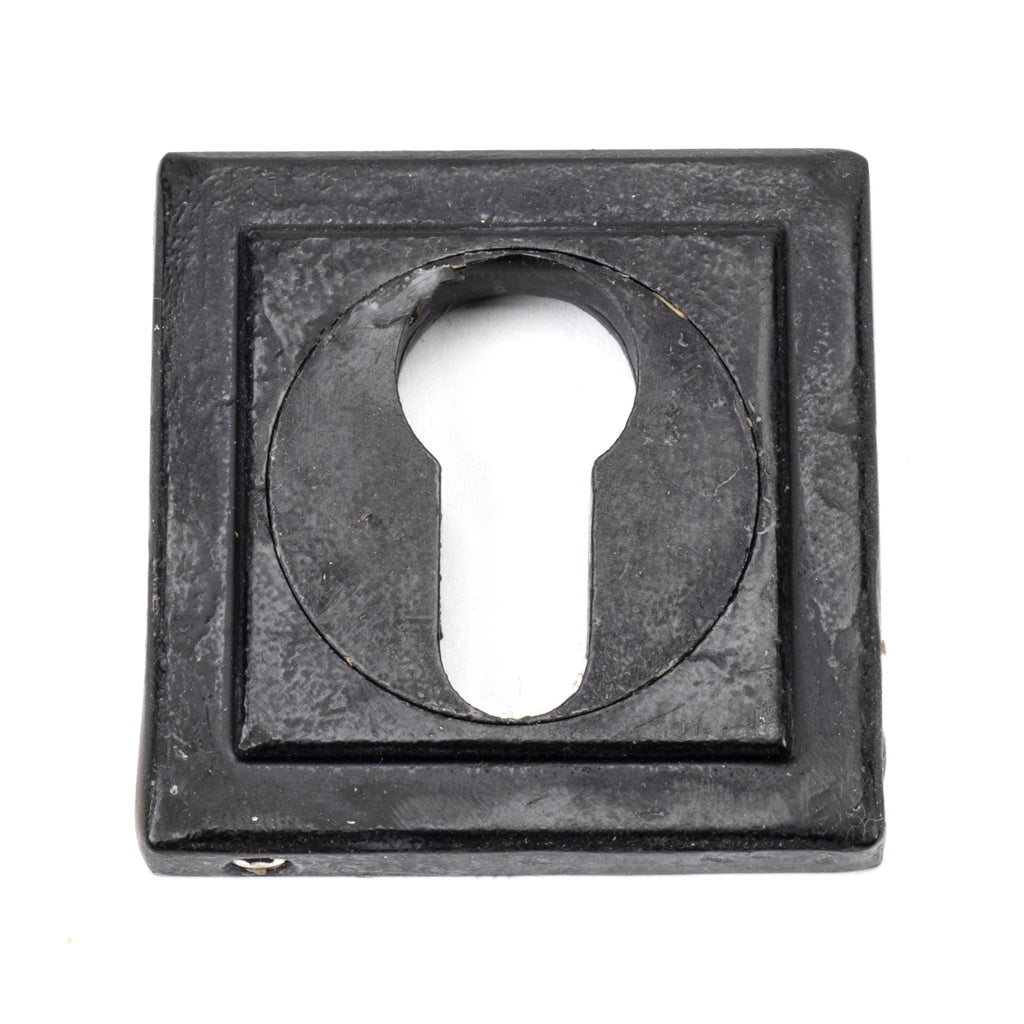 External Beeswax Round Euro Escutcheon (Square) | From The Anvil-Euro Escutcheons-Yester Home