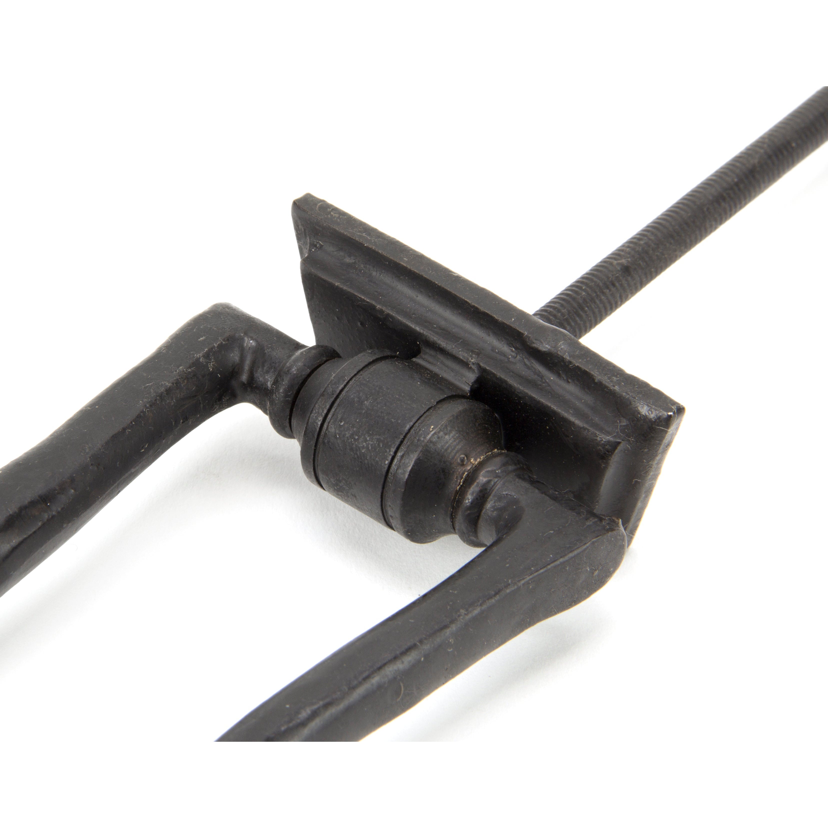 External Beeswax Slimline Art Deco Door Knocker | From The Anvil-Bolt-Through Door Knockers-Yester Home