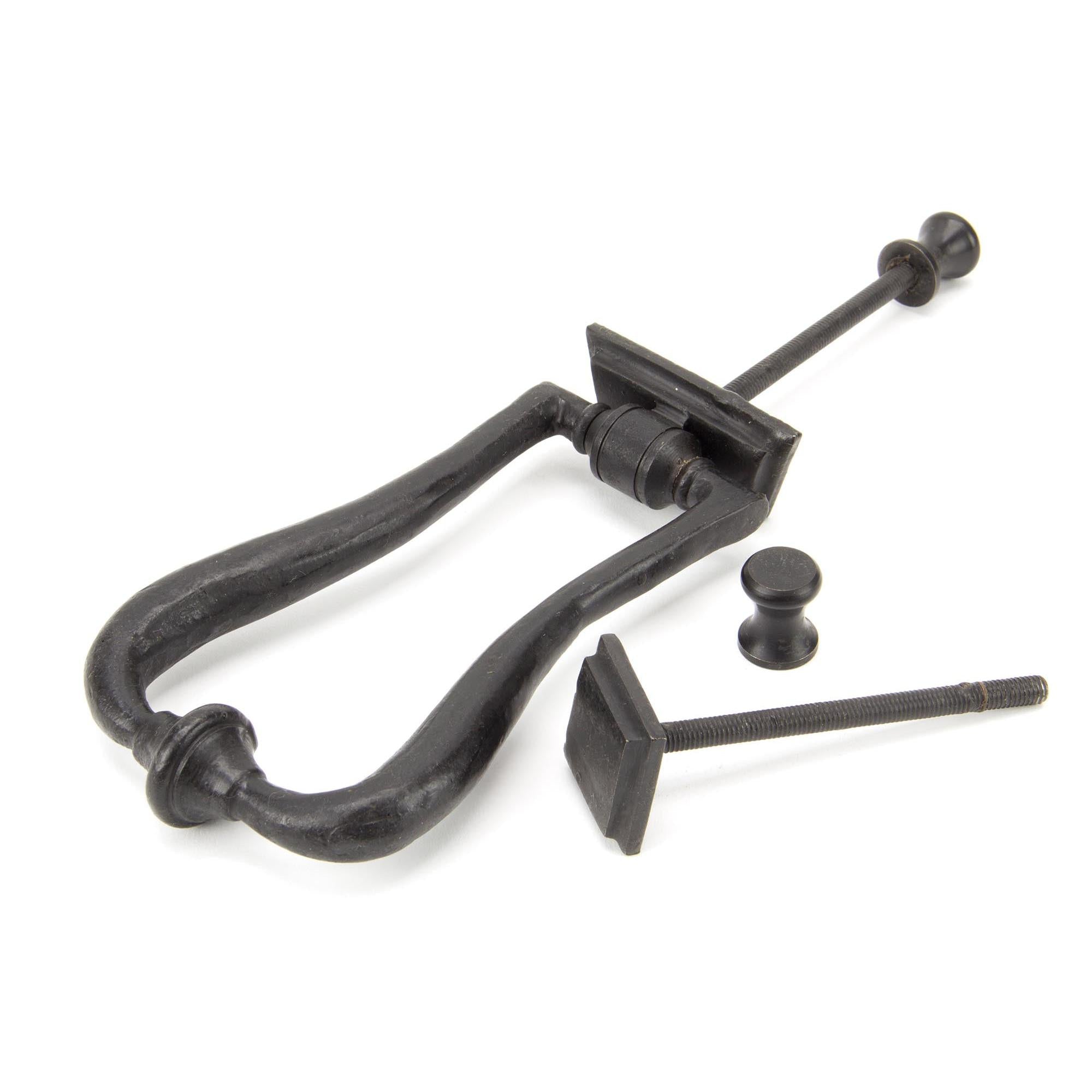 External Beeswax Slimline Art Deco Door Knocker | From The Anvil - Bolt-Through Door Knockers - From The Anvil - Yester Home