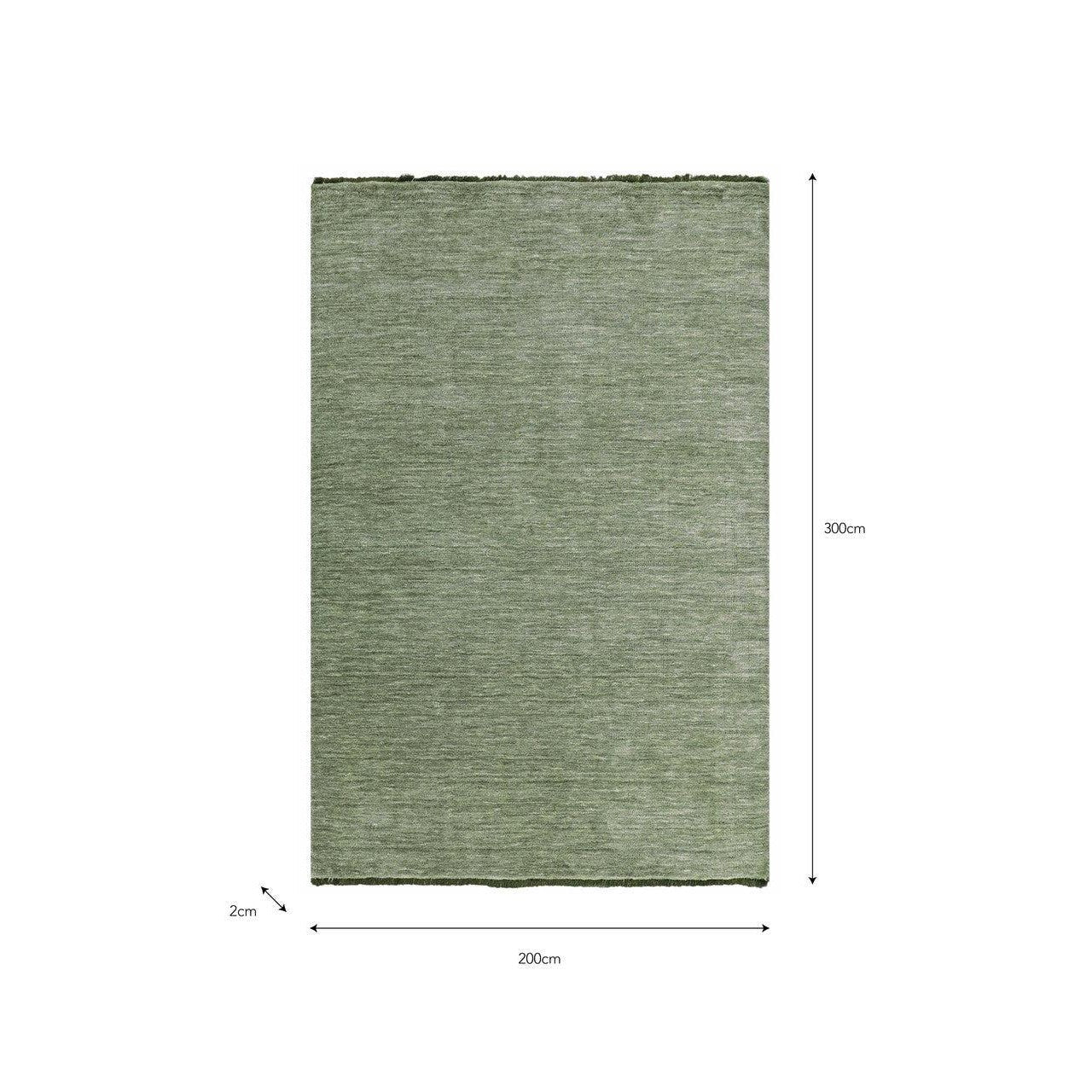 Falfield Rug | 200x300cm | Moss Green | Wool - Rugs & Runners - Garden Trading - Yester Home