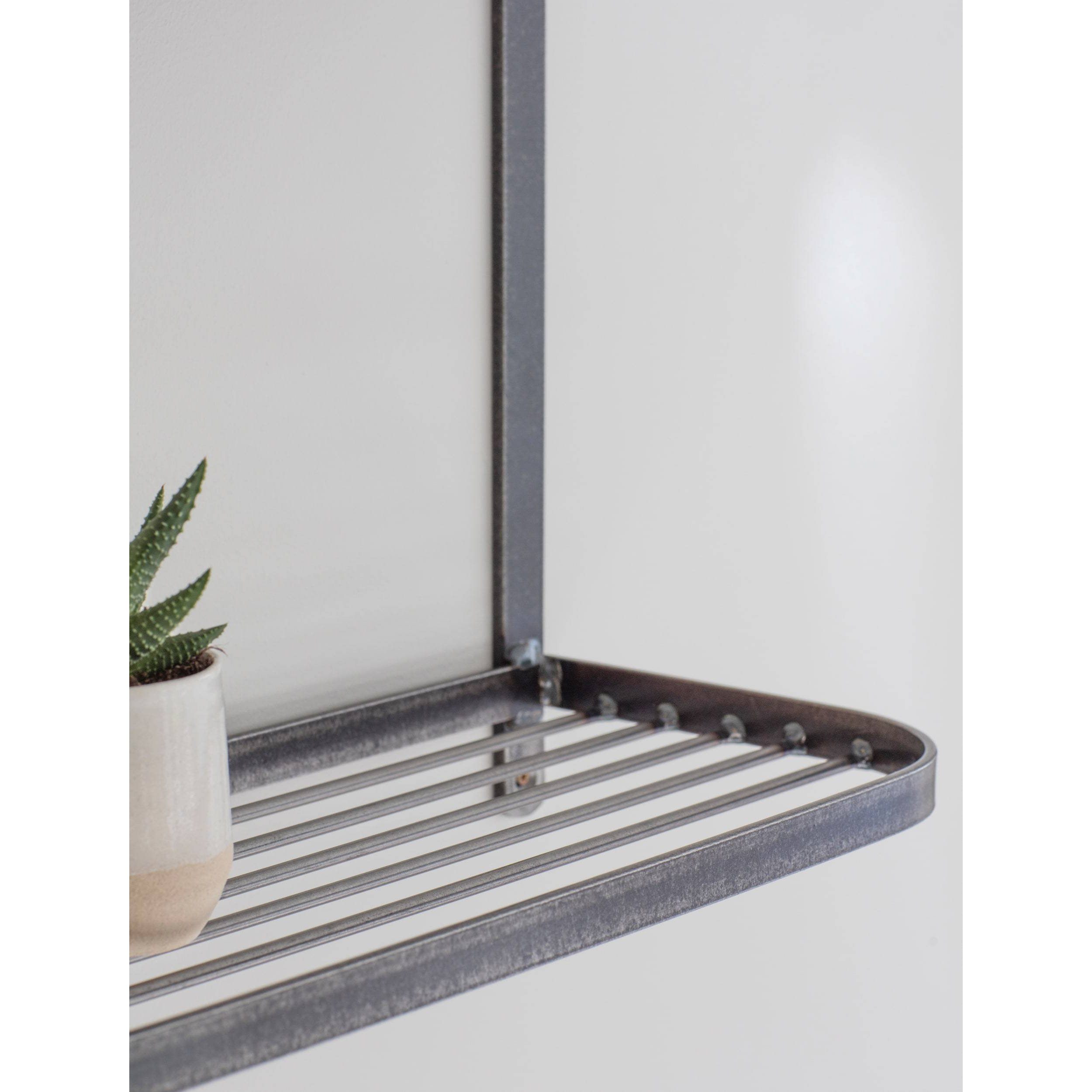 Farringdon Steel Double Wall Shelf-Racks & Shelves-Yester Home
