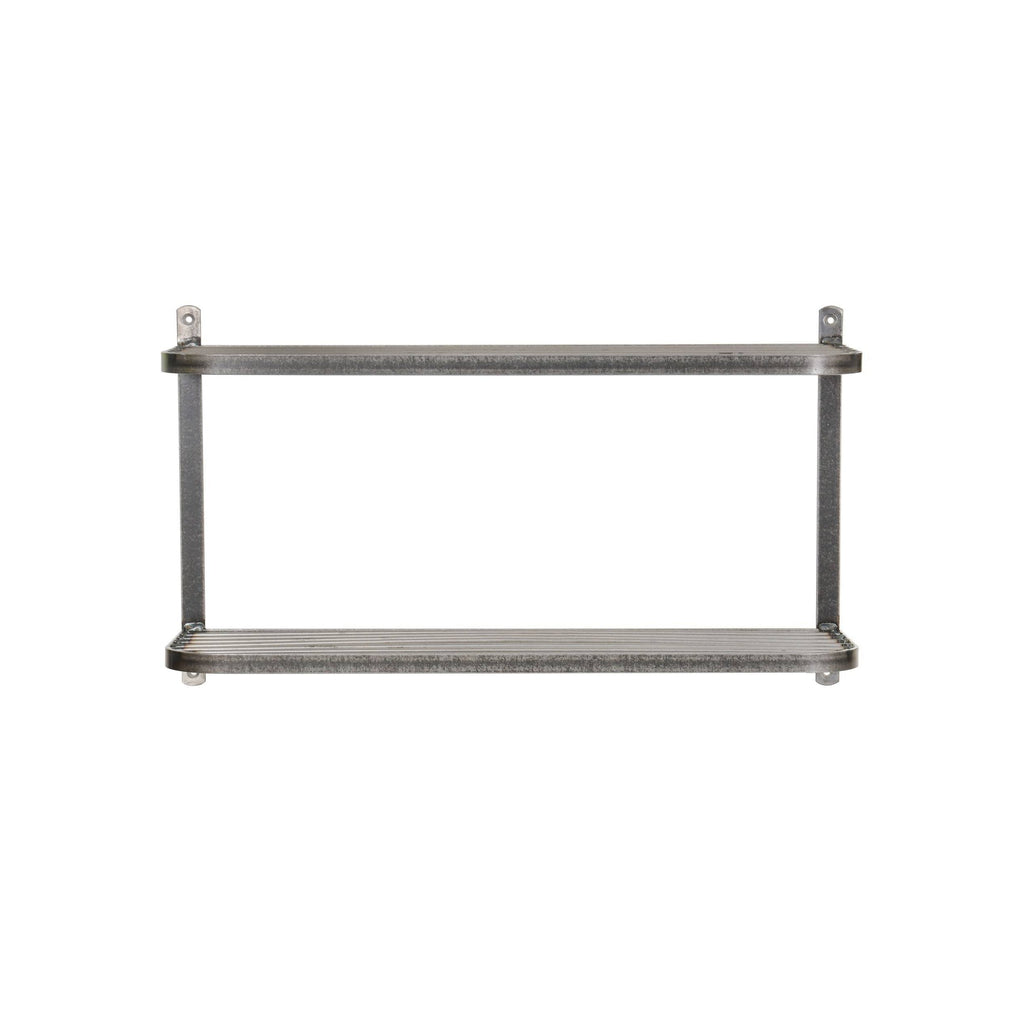 Farringdon Steel Double Wall Shelf-Racks & Shelves-Yester Home