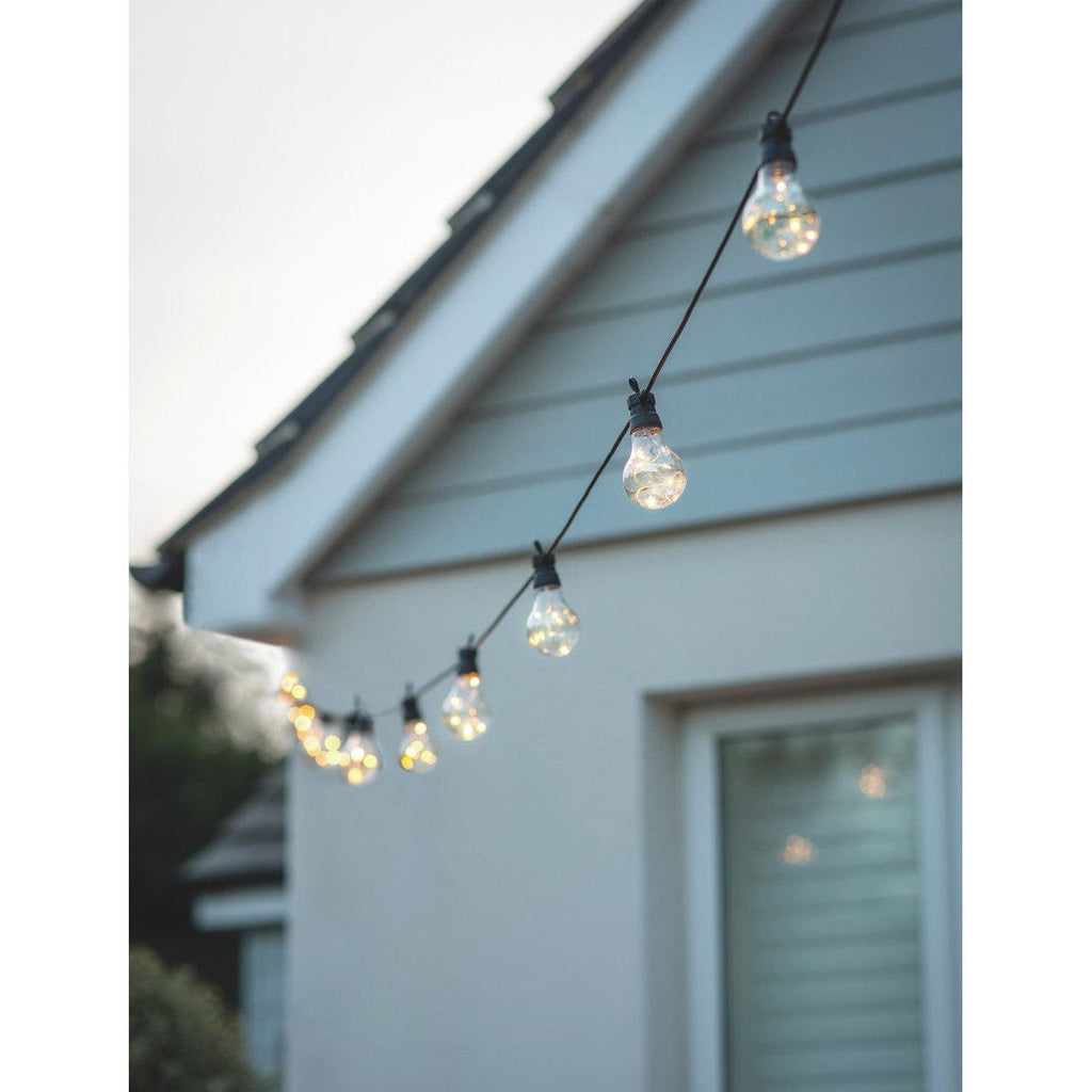 Festoon Lights, Classic Solar - 20 Bulbs in Black-Festoon Lights-Yester Home