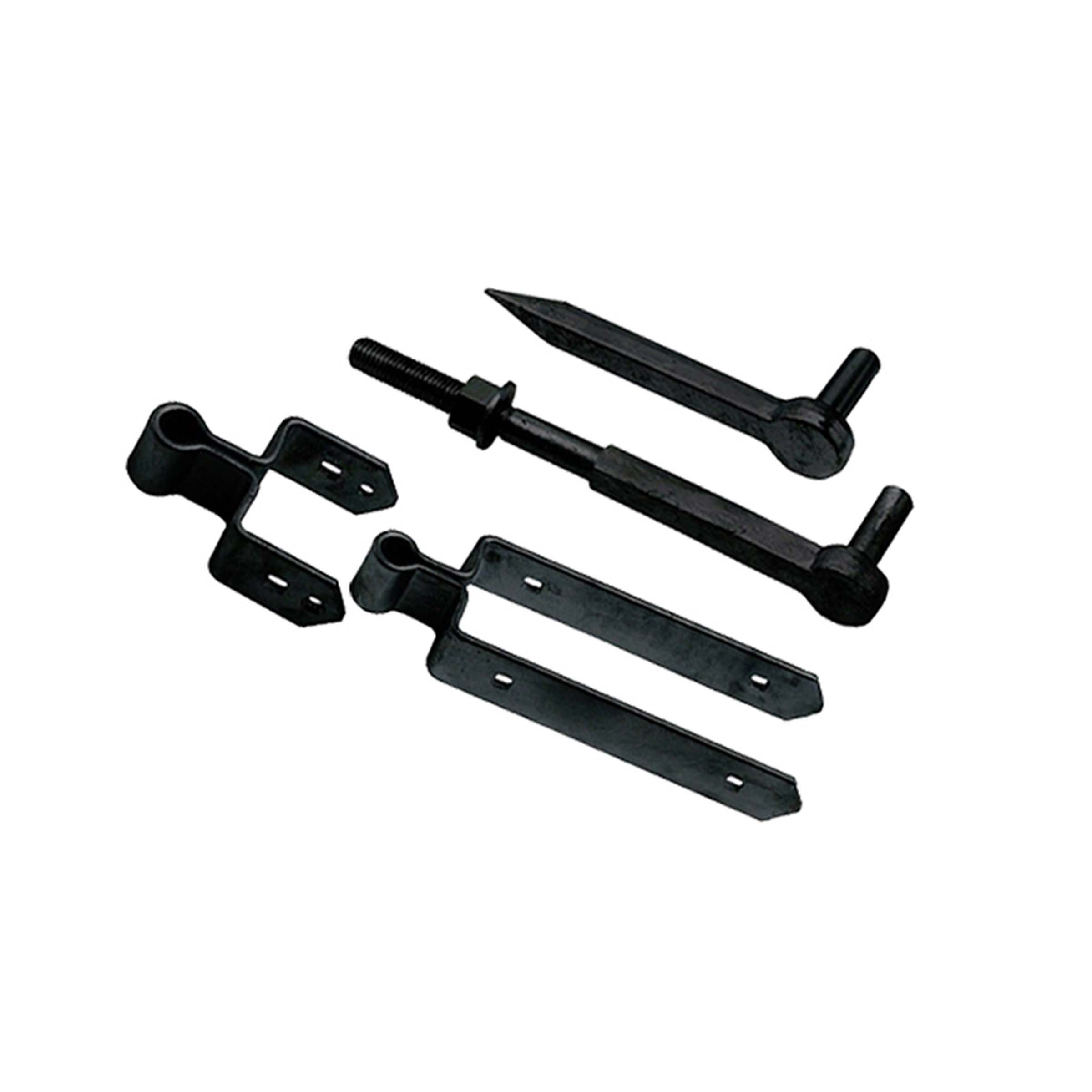Field Gate Kit - Adjustable 24" - 600mm Black-Hook And Band Hinges-Yester Home