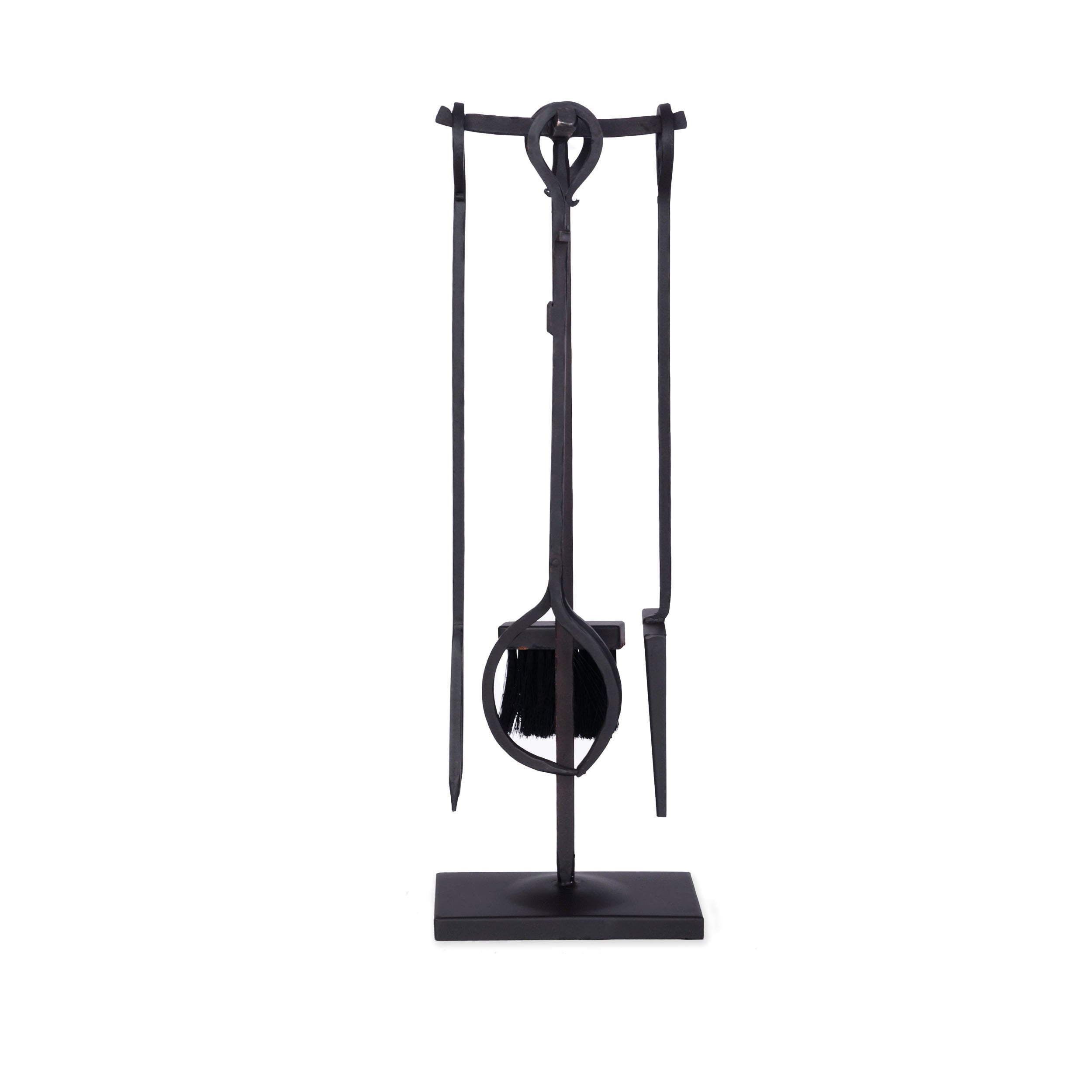 Fireside Set of 4 Tools - Wrought Iron-Fire Companion Set-Yester Home