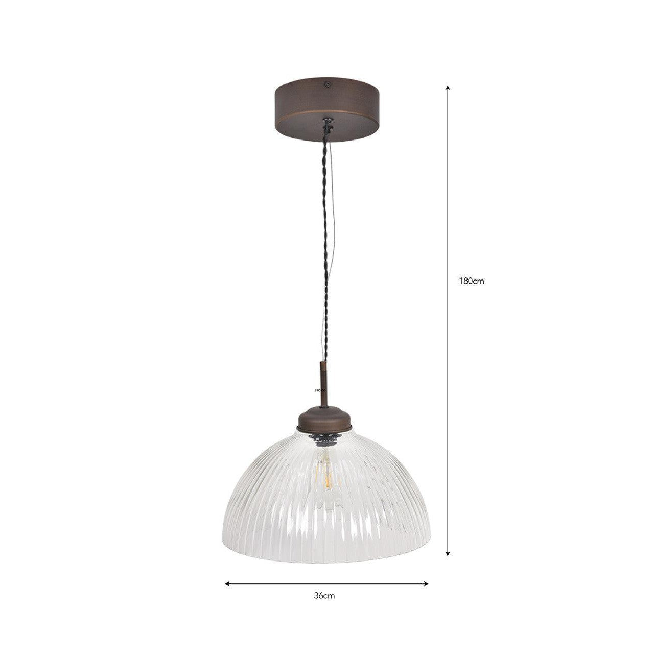 Fovant Glass Pendant Light | Large | Antique Bronze - Pendant & Ceiling Lights - Garden Trading - Yester Home