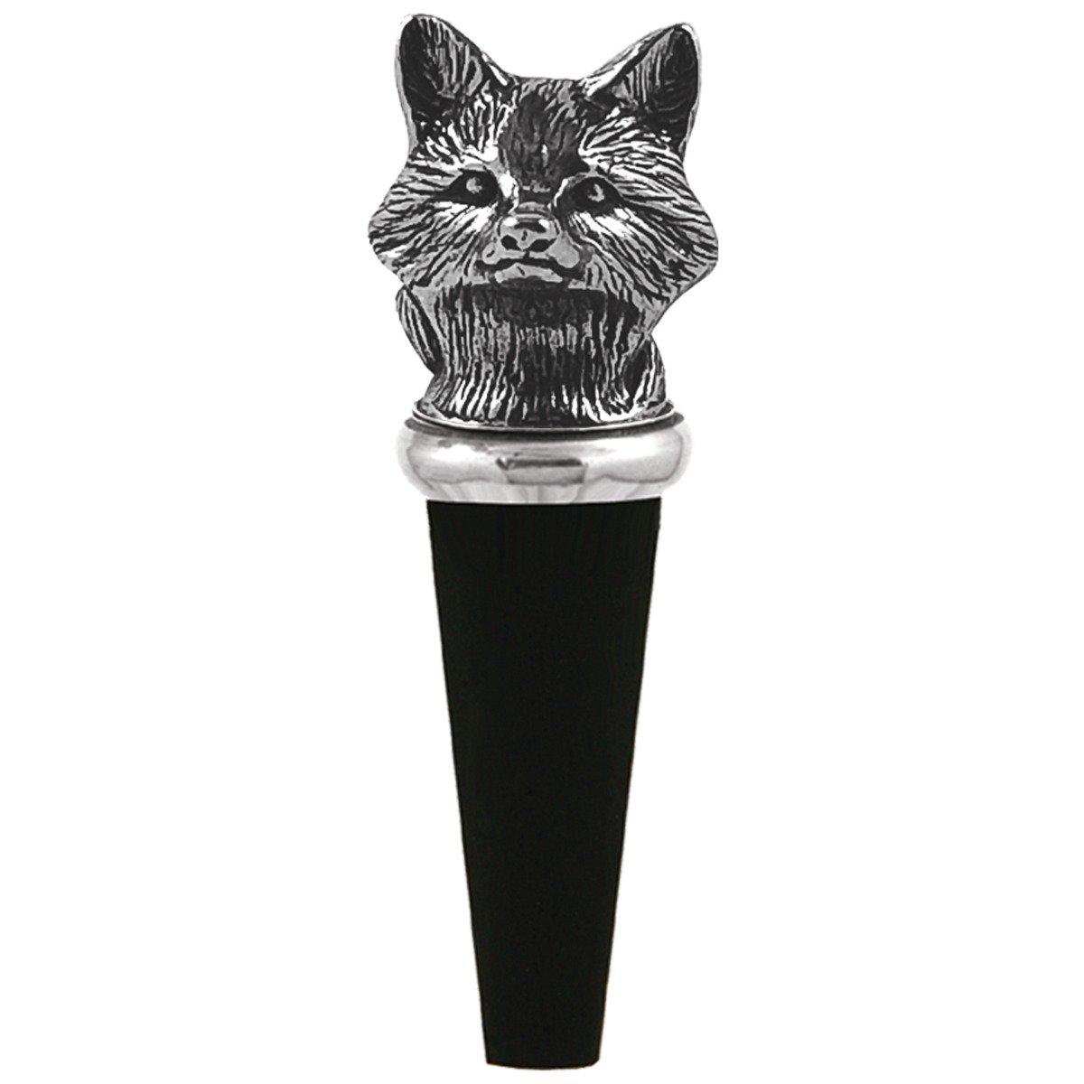 Fox Head Pewter Wine Bottle Stopper-Wine Bottle Stopper-Yester Home