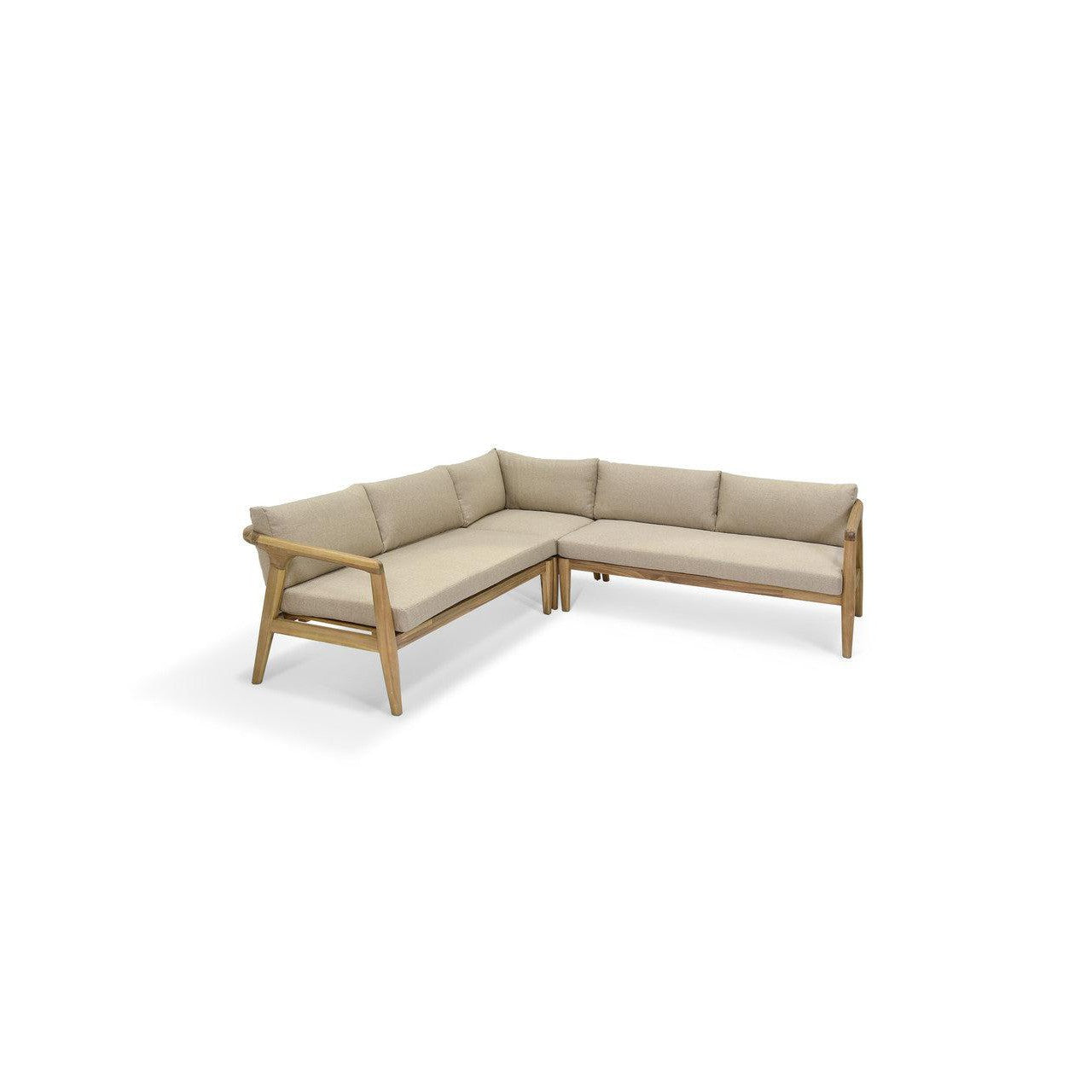 Froxfield Corner Sofa | Dark Natural-Outdoor Sofas & Sets-Yester Home