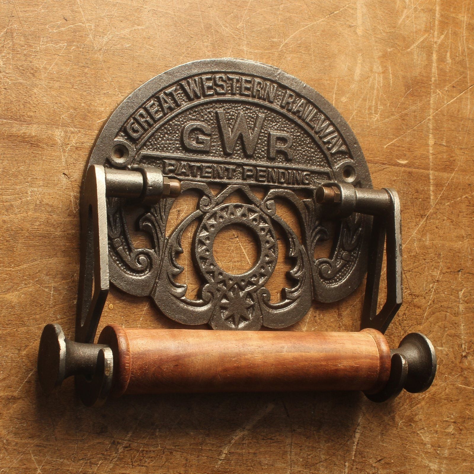 GWR Cast Iron Toilet Paper Holder-Toilet Paper Holders-Yester Home