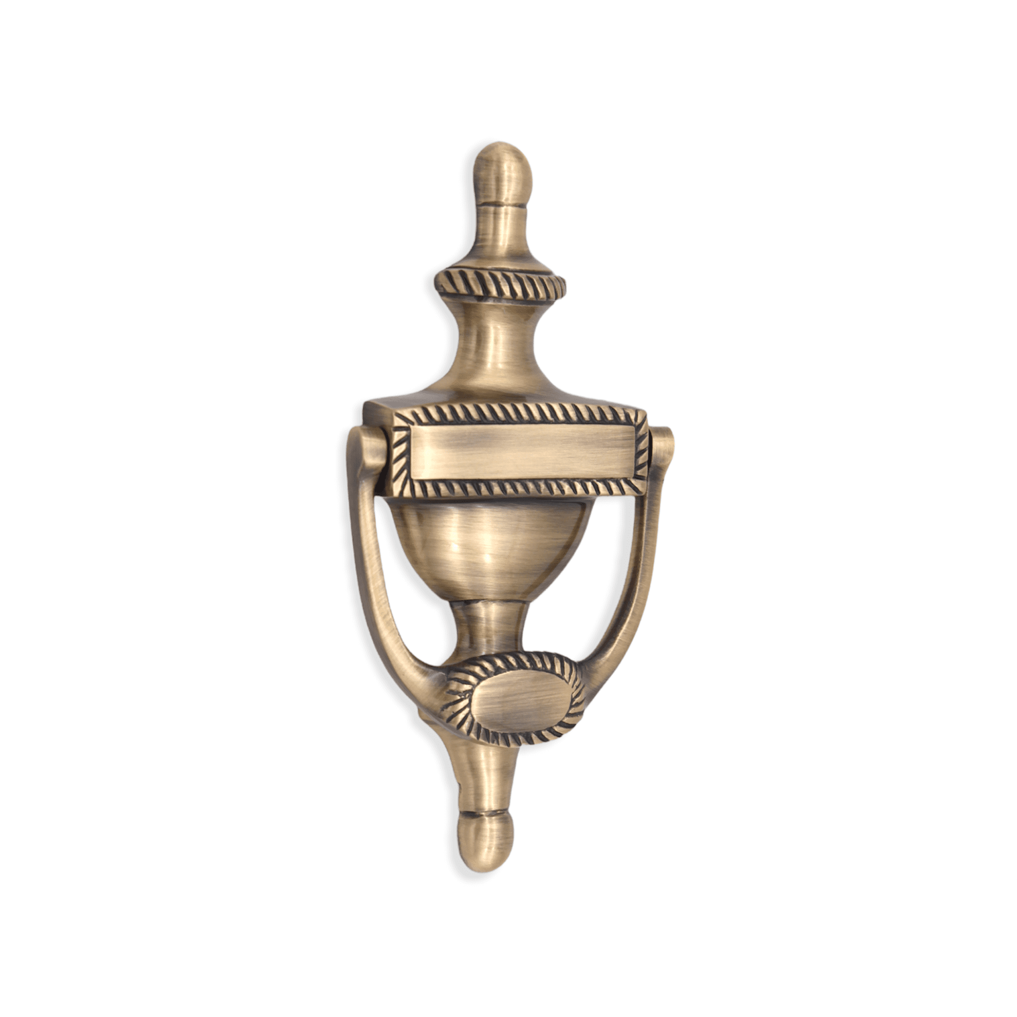 Georgian Door Knocker 150mm Antique Brass-Door Knockers-Yester Home