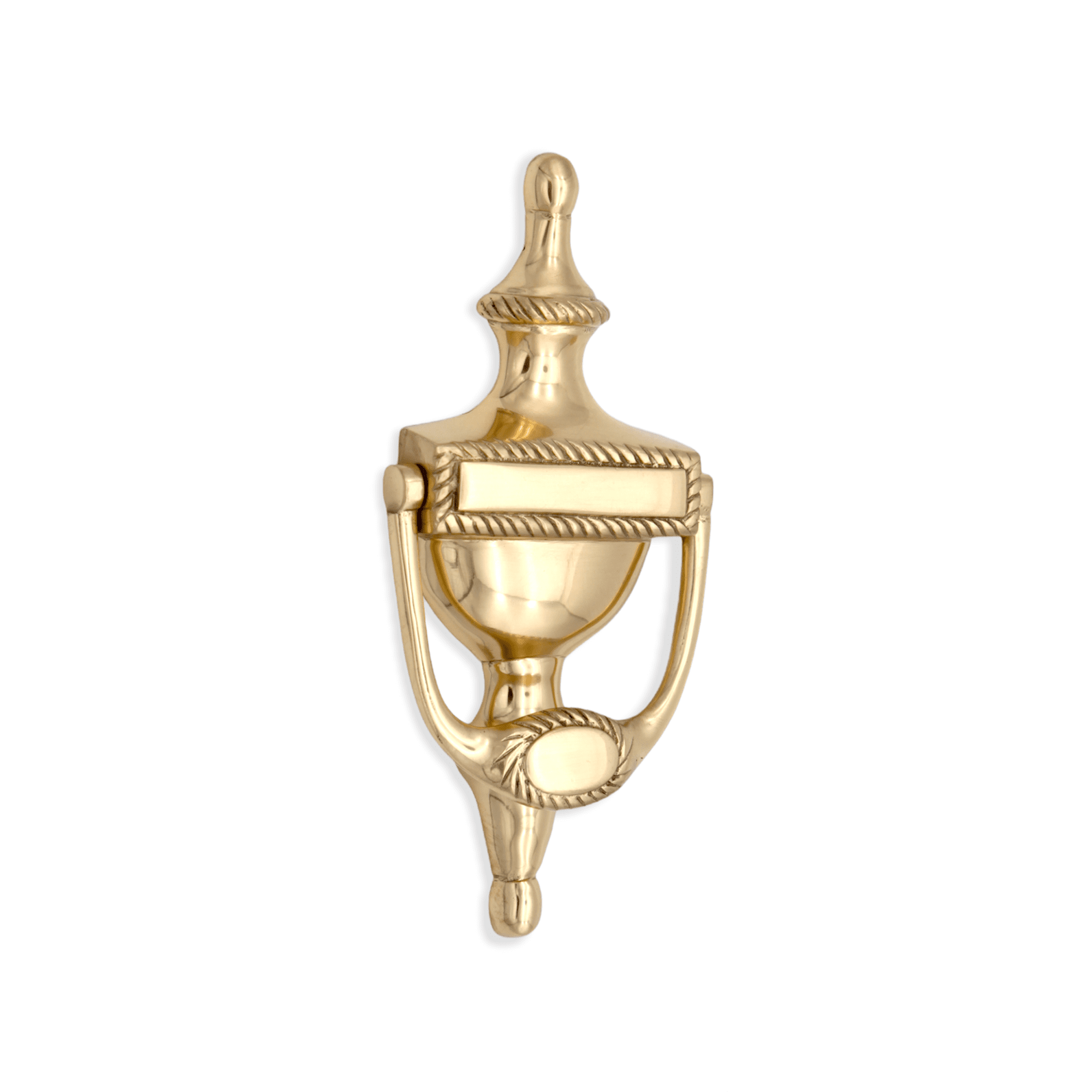 Georgian Door Knocker 150mm Polished Brass-Door Knockers-Yester Home
