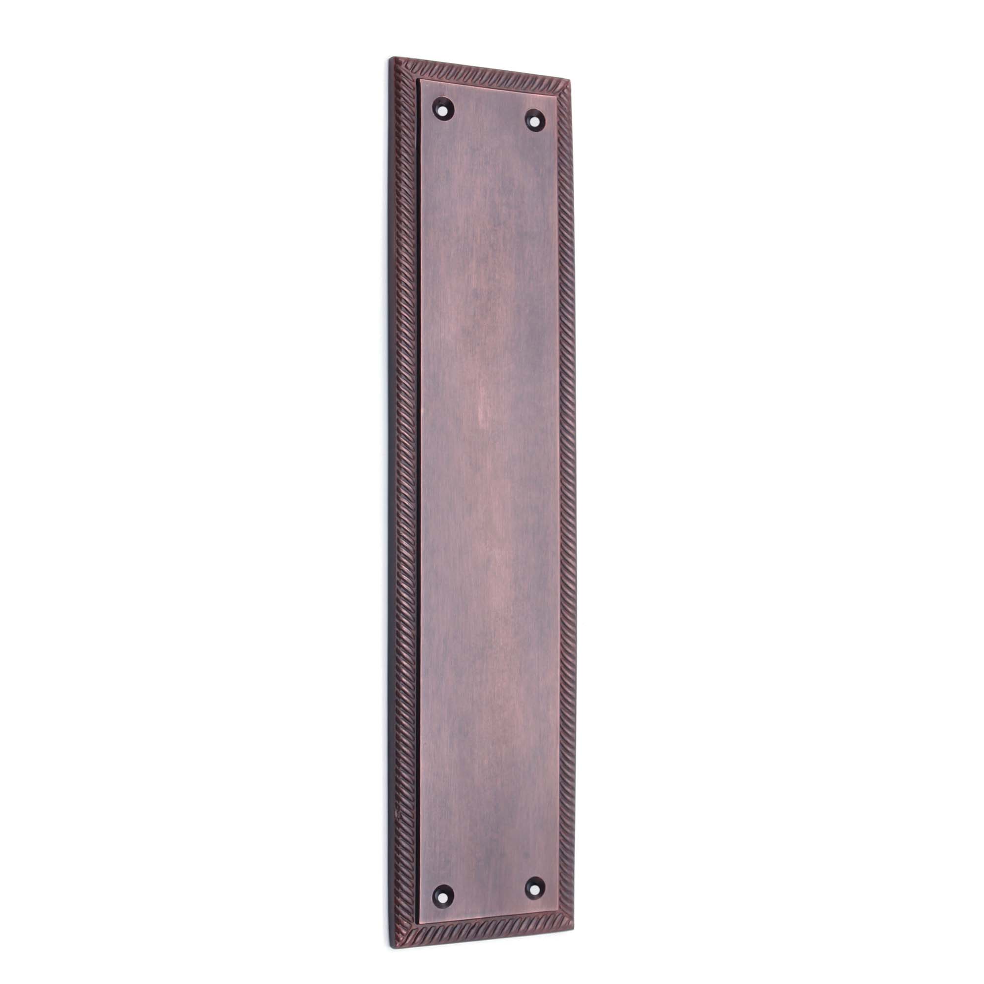 Georgian Finger Plate 285mm Aged Bronze-Finger Plates & Letter Plates-Yester Home