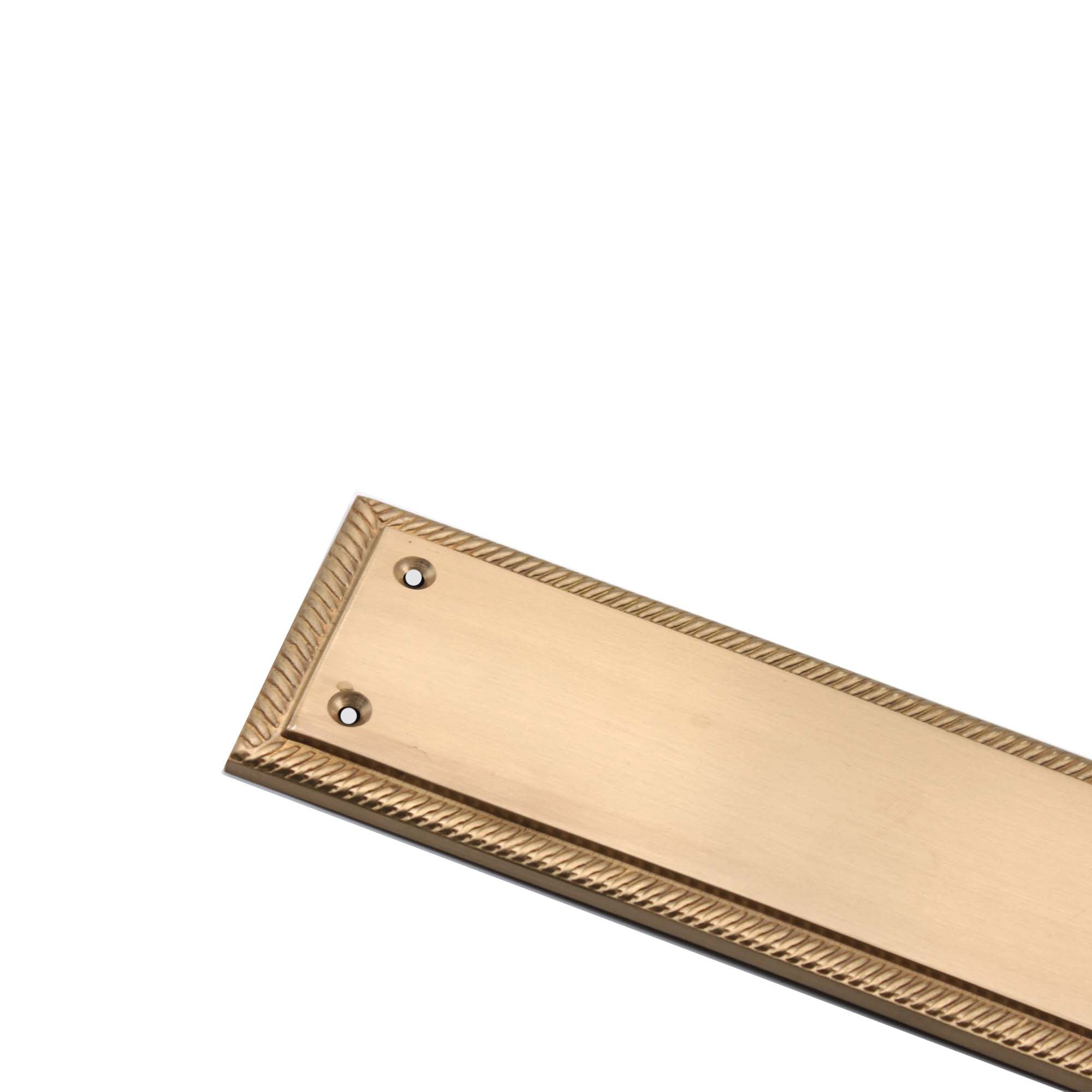 Georgian Finger Plate 285mm Satin Brass-Finger Plates & Letter Plates-Yester Home