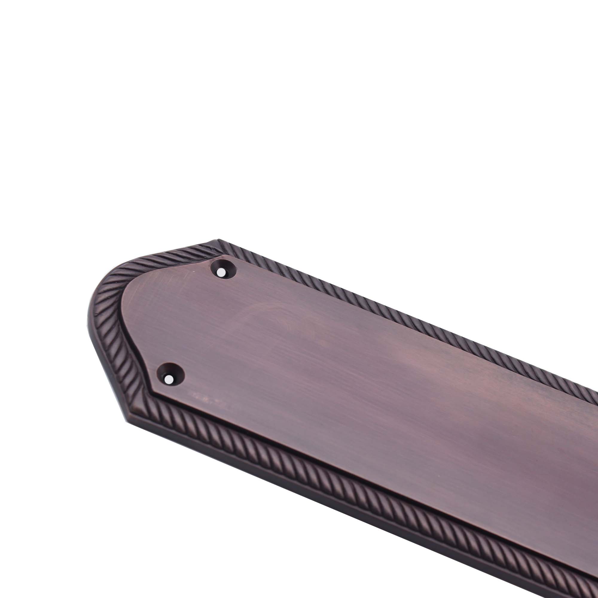 Georgian Half Round Finger Plate 295mm Aged Bronze-Finger Plates & Letter Plates-Yester Home