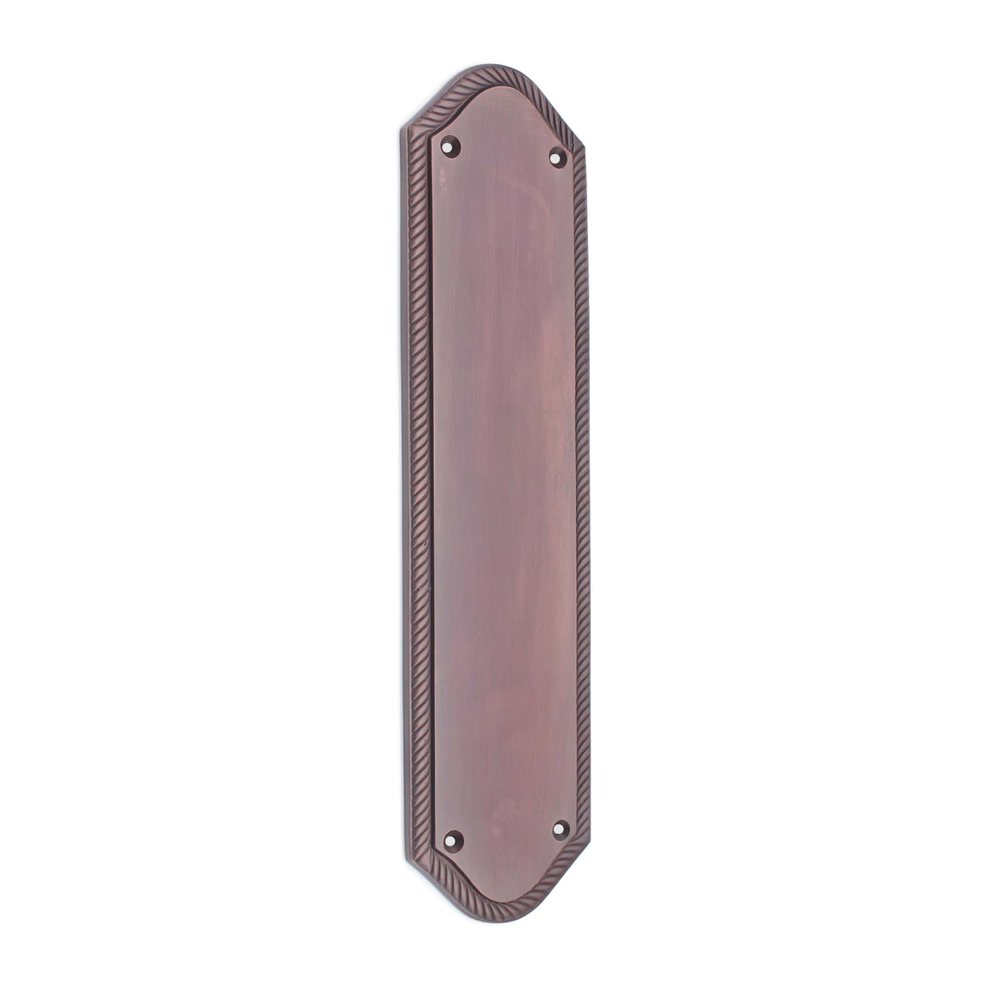 Georgian Half Round Finger Plate 295mm Aged Bronze-Finger Plates & Letter Plates-Yester Home