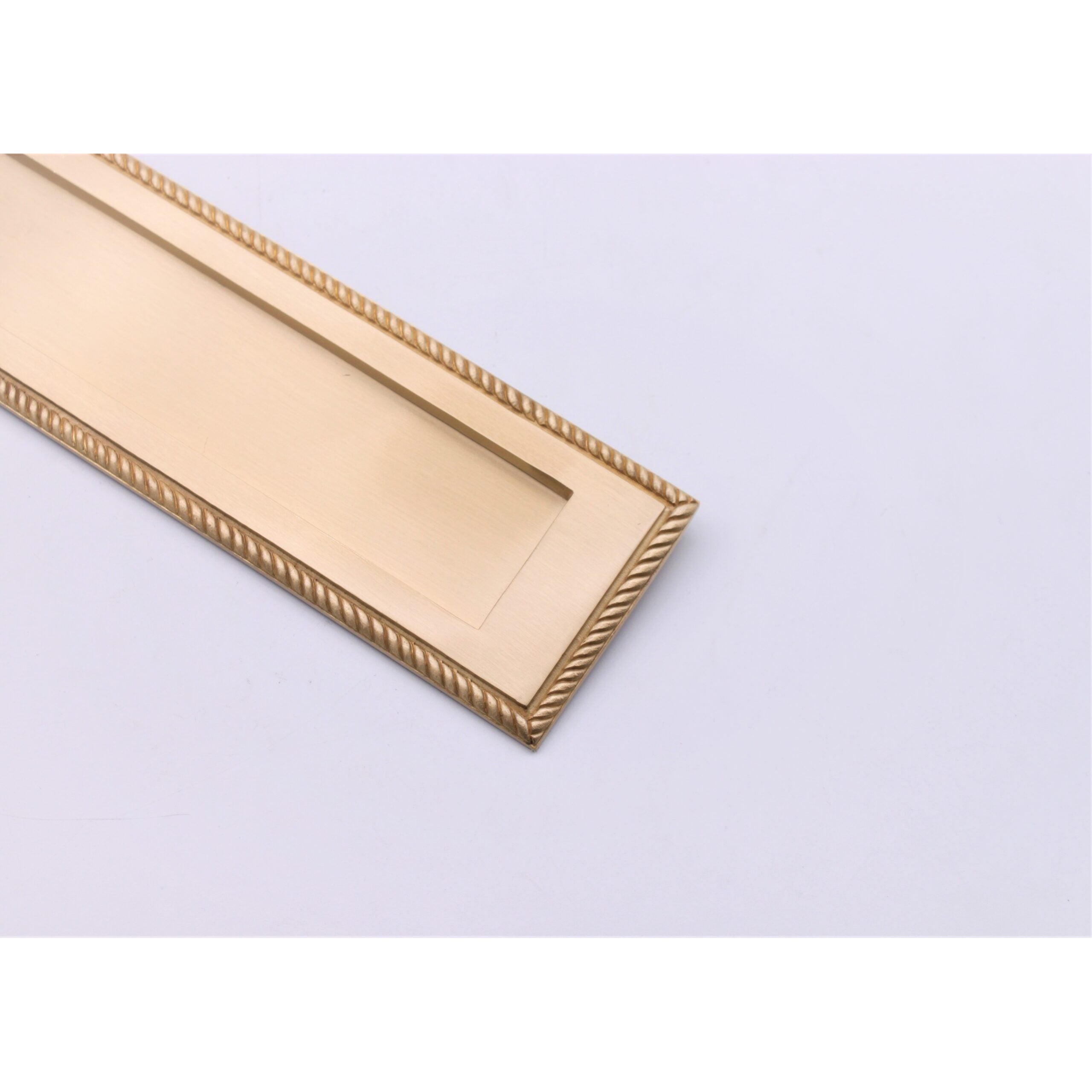 Georgian Letter Plate 250mm Satin Brass-Finger Plates & Letter Plates-Yester Home