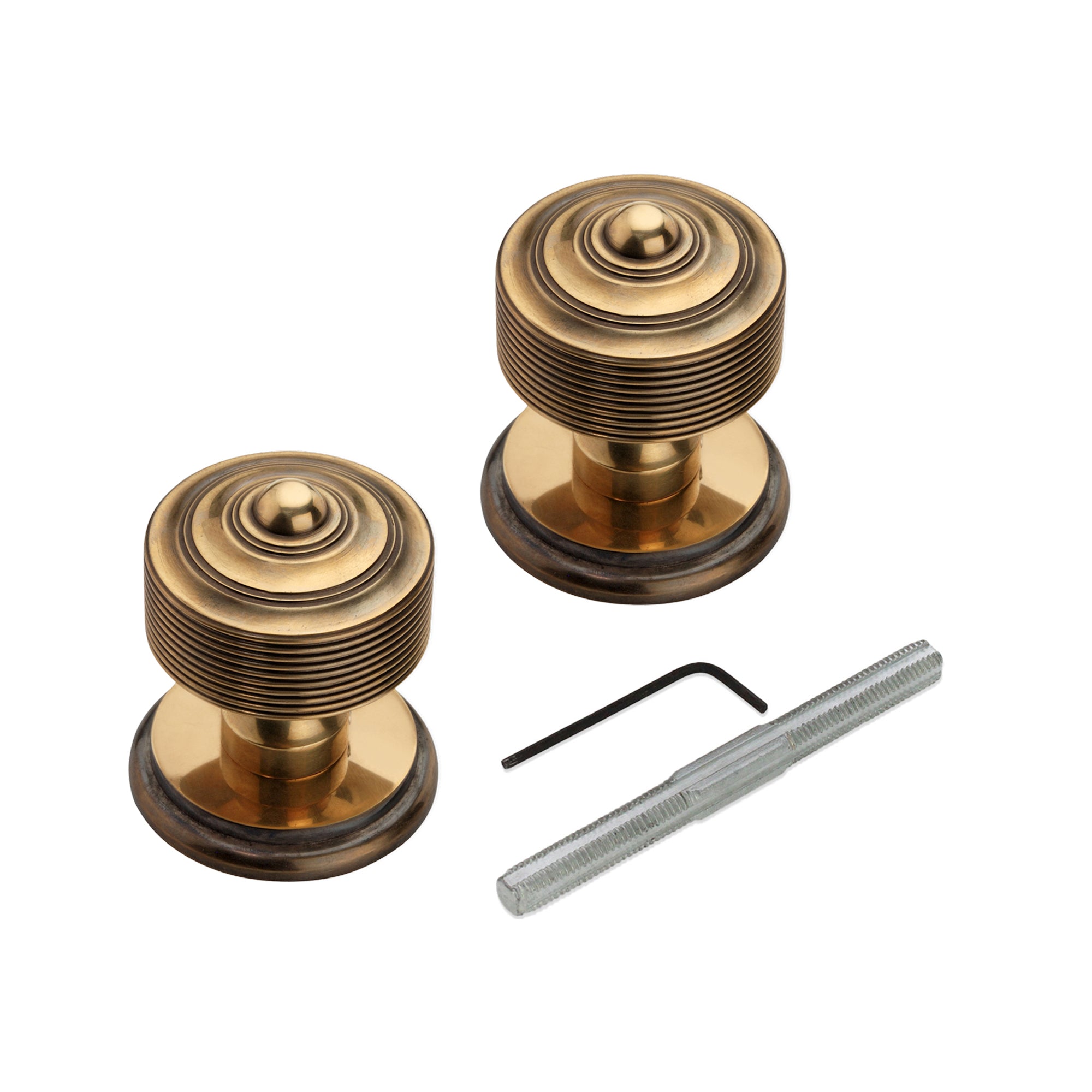 Georgian Solid Brass Door Knobs 2