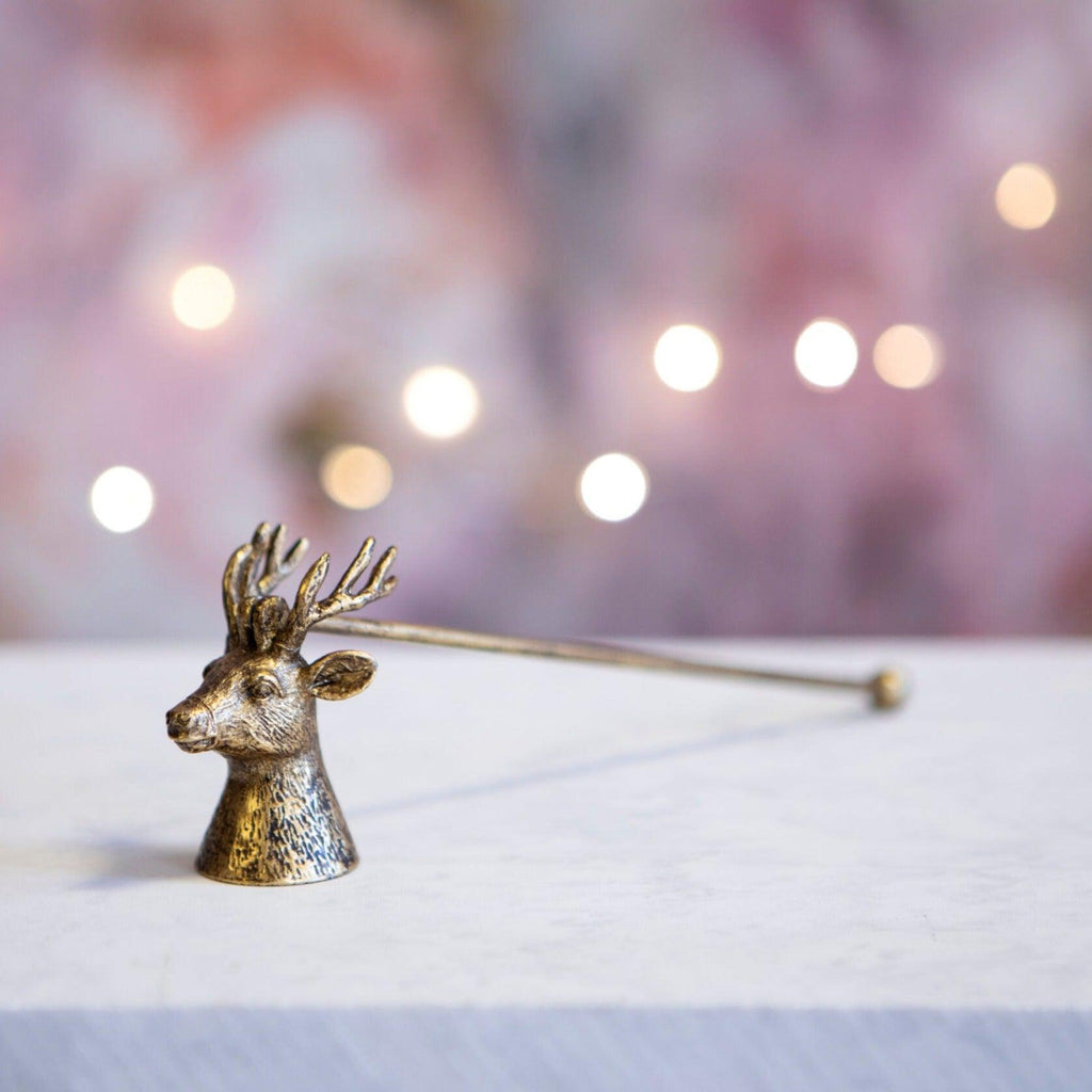 Gold Stag Candle Snuffer-Candle Snuffers-Yester Home