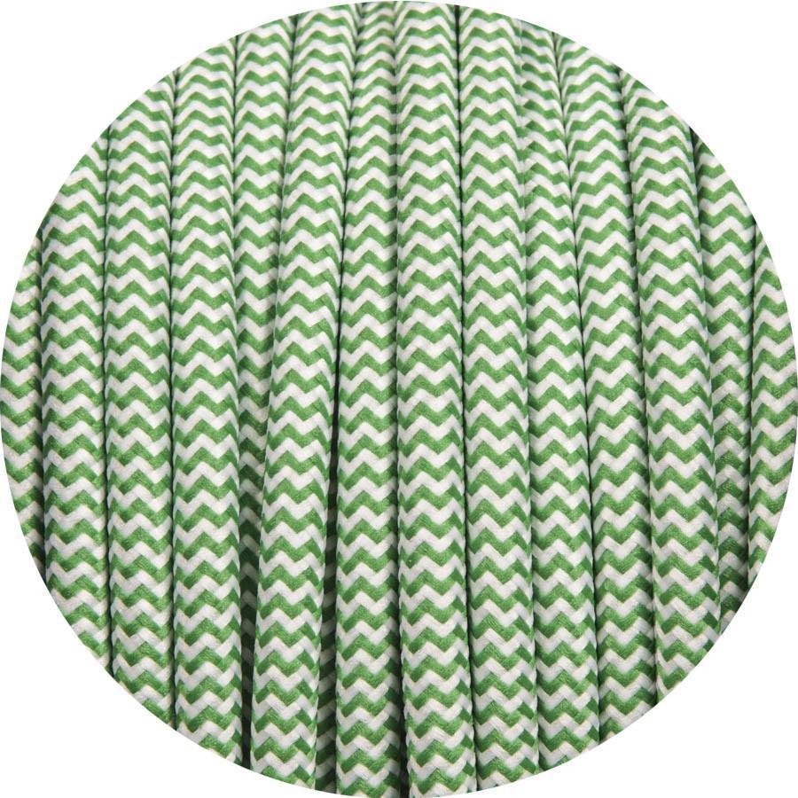 Green Apple & White Round Fabric Cable-Fabric Cable-Yester Home