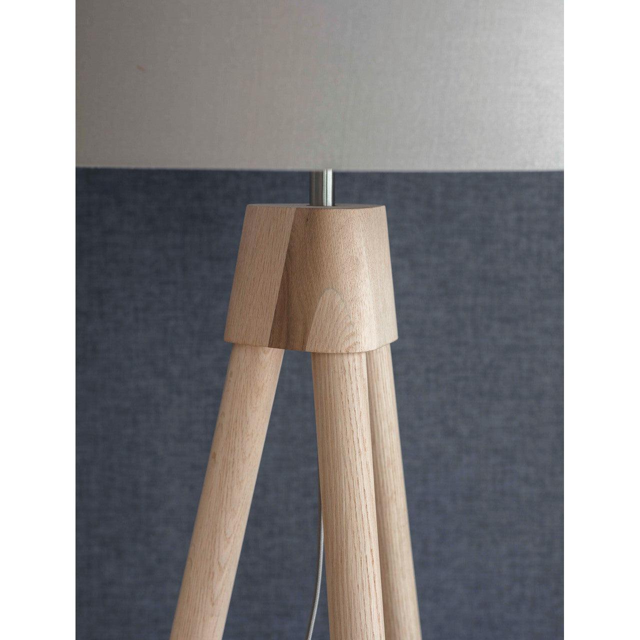 Hambledon Floor Lamp - Oak-Floor Lights-Yester Home