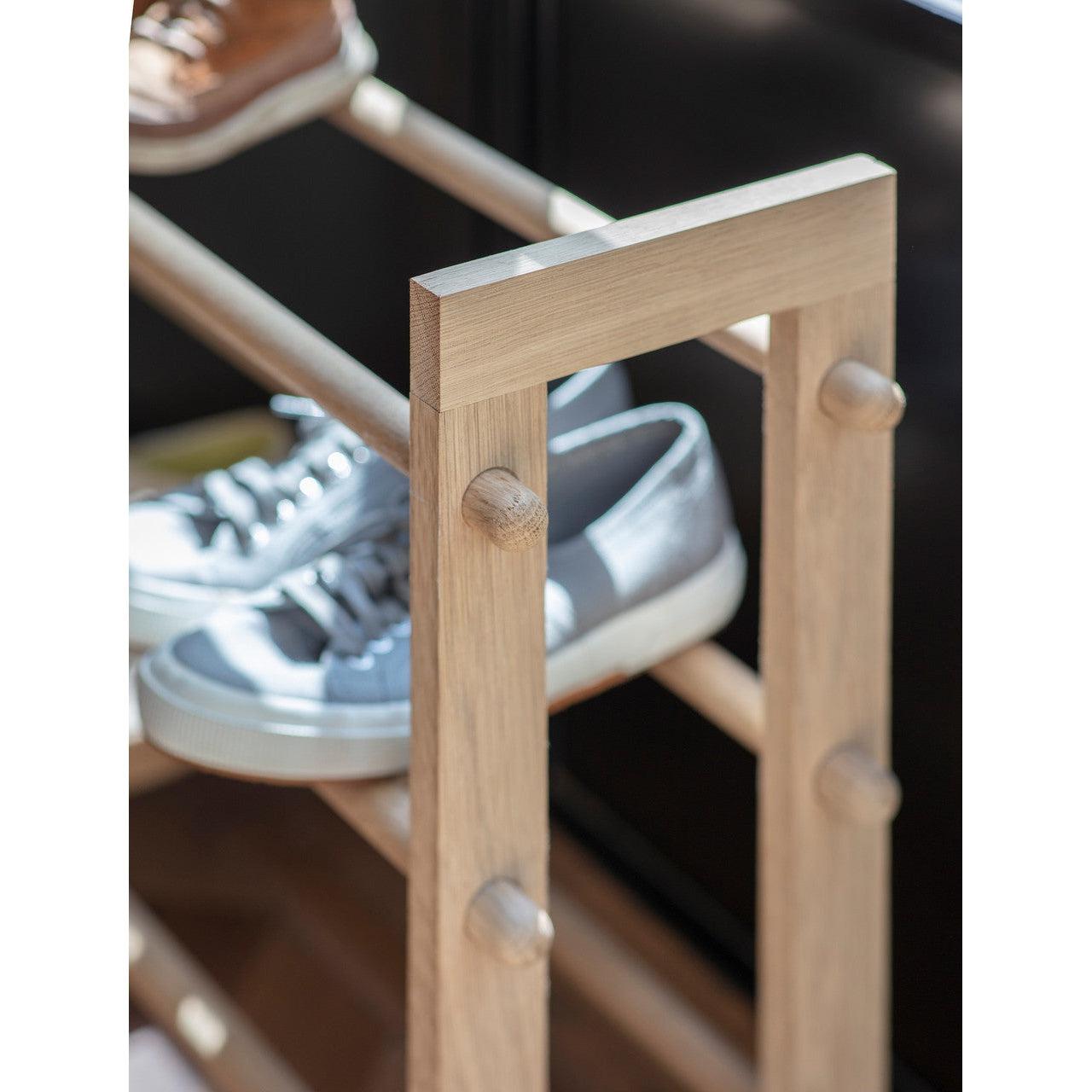 Hambledon Shoe Rack - Oak-Boot Stands & Racks-Yester Home