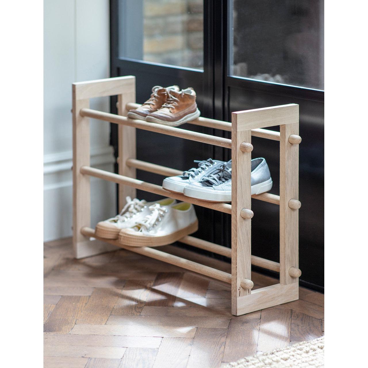 Hambledon Shoe Rack - Oak-Boot Stands & Racks-Yester Home