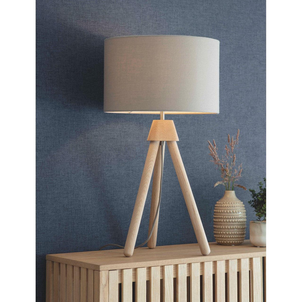 Hambledon Table Lamp - Oak-Table & Desk Lamps-Yester Home